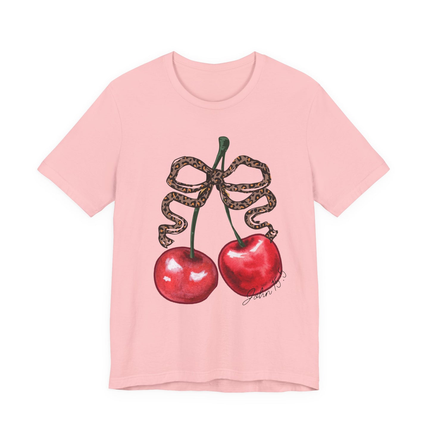 Cherry Bow Tee — Vintage Red Cherry Graphic T-Shirt