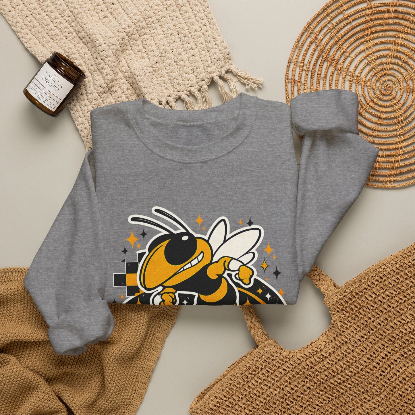 Lebanon Yellowjackets Crewneck Sweatshirt — Retro Mascot School Spirit