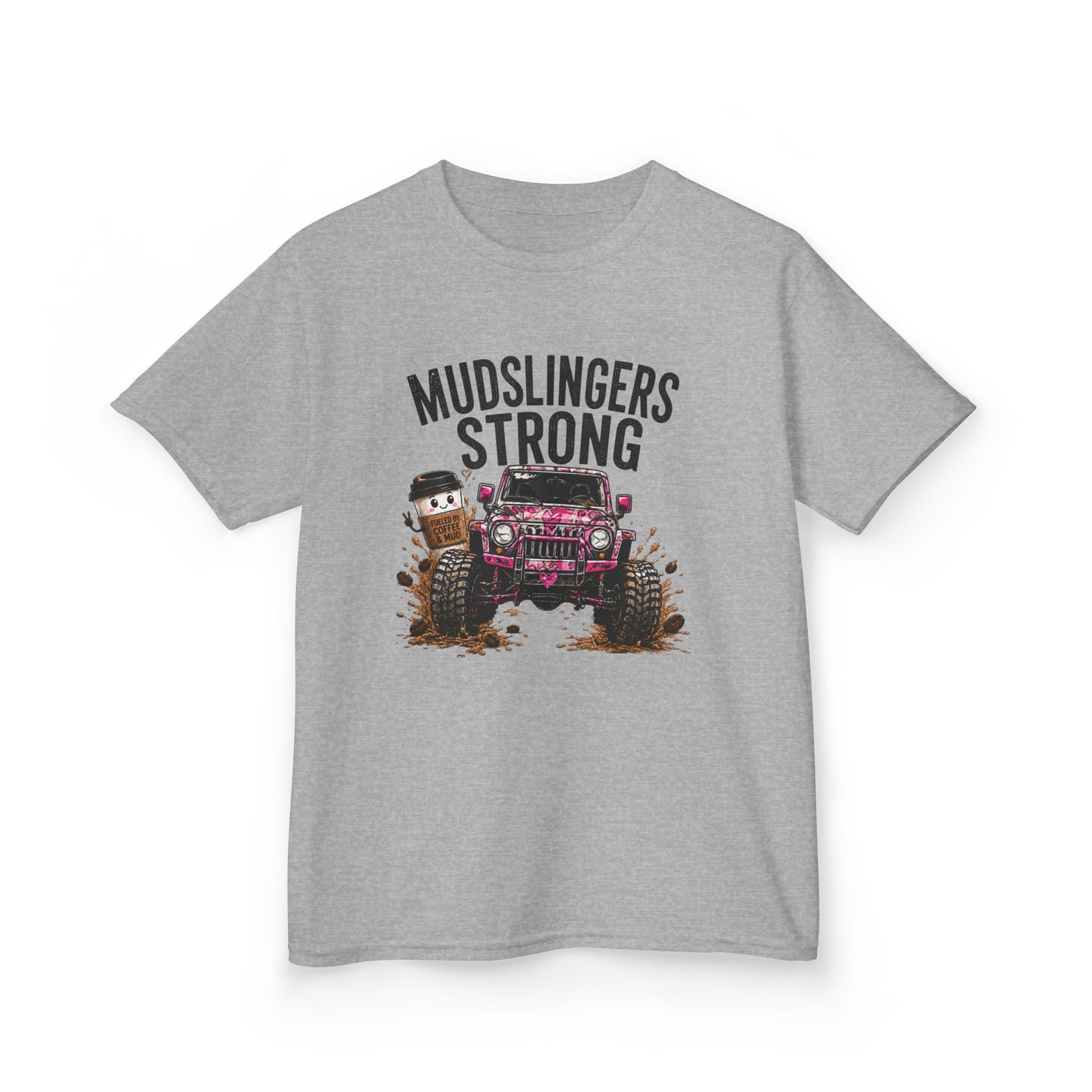 Copy of Mudslngers Strong Kids Tee – Off-Road Truck Dirt Splash Shirt