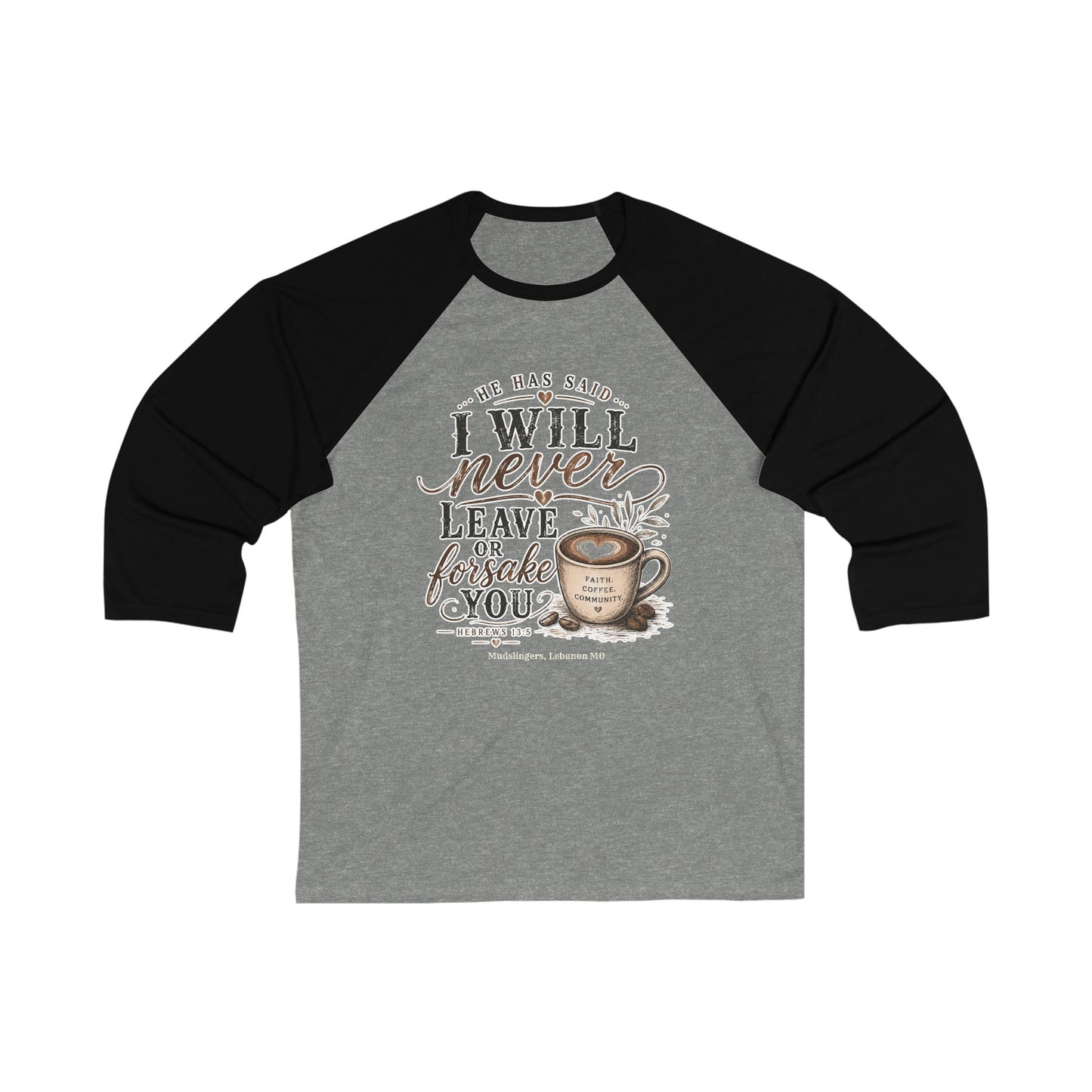 Baseball Tee — "Hebrews" Coffee Lover 3/4 Sleeve Raglan
