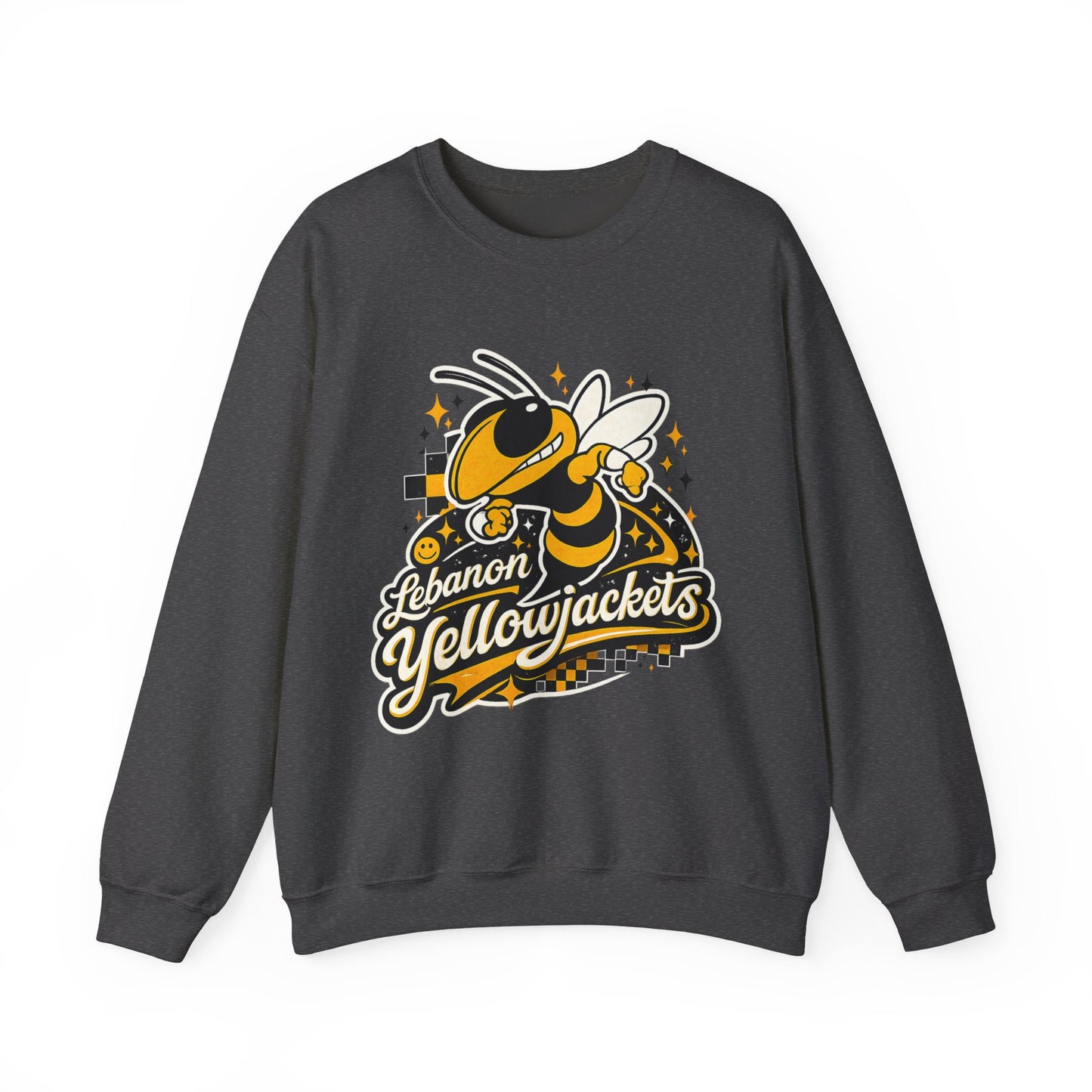 Lebanon Yellowjackets Crewneck Sweatshirt — Retro Mascot School Spirit