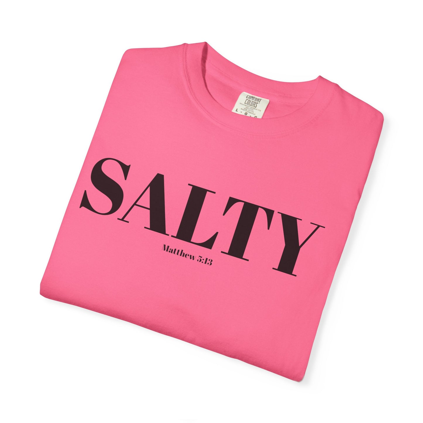 Salty Graphic T-Shirt — Minimal Coastal Tee with 'SALTY' Text