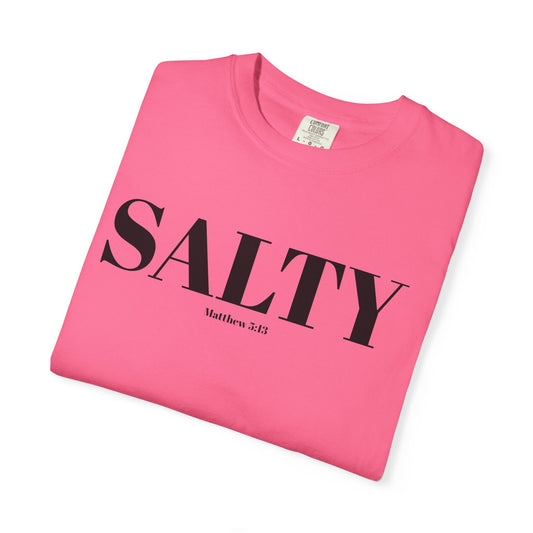 Salty Graphic T-Shirt — Minimal Coastal Tee with 'SALTY' Text
