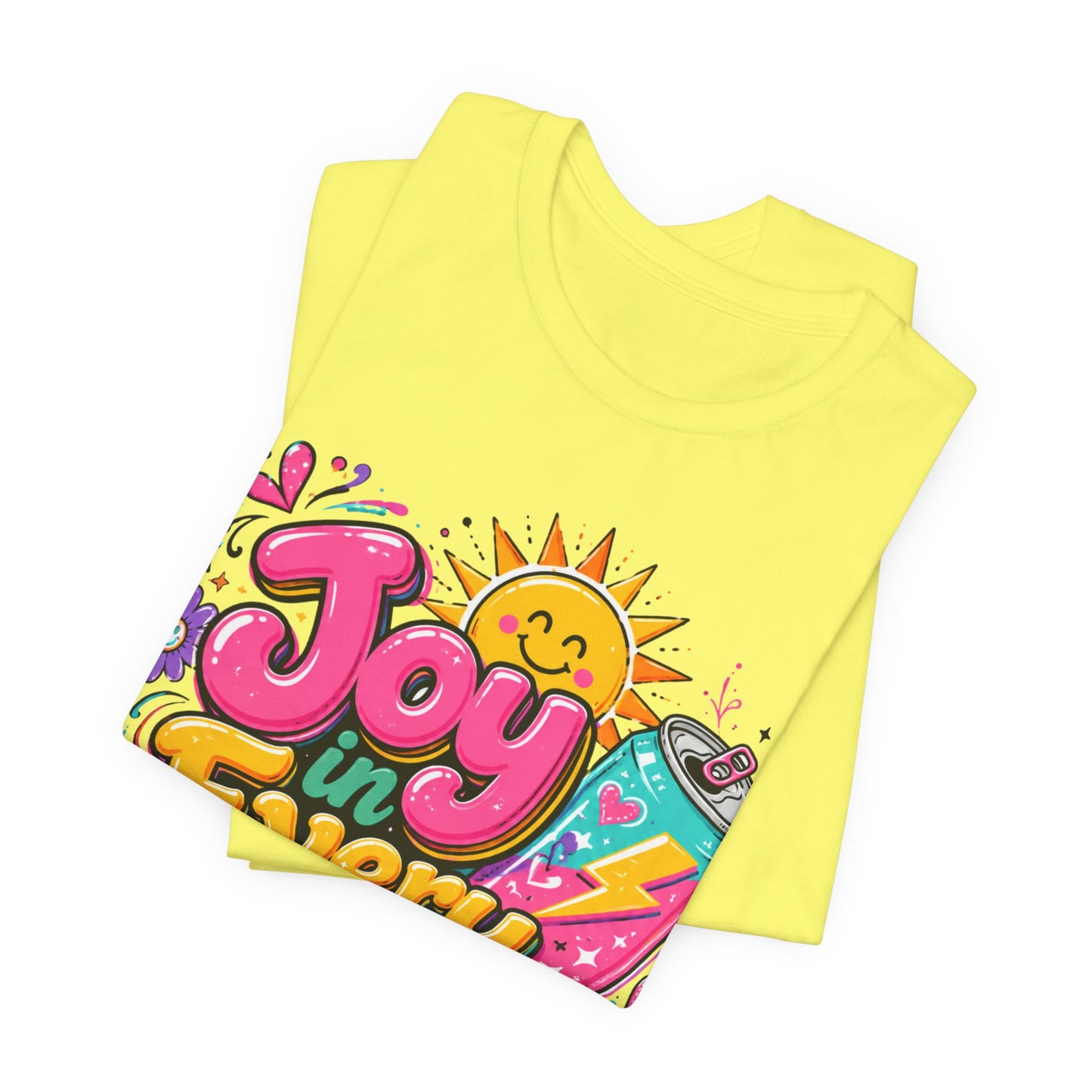 Joy in Every Sip T-Shirt — Cute Colorful Christian Psalm 30:5 Energy Tee
