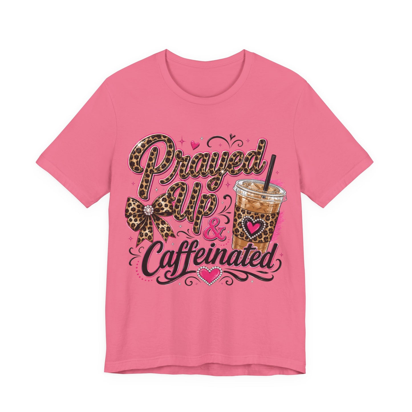 Priyved Up & Caffeinated Leopard Coffee T-Shirt