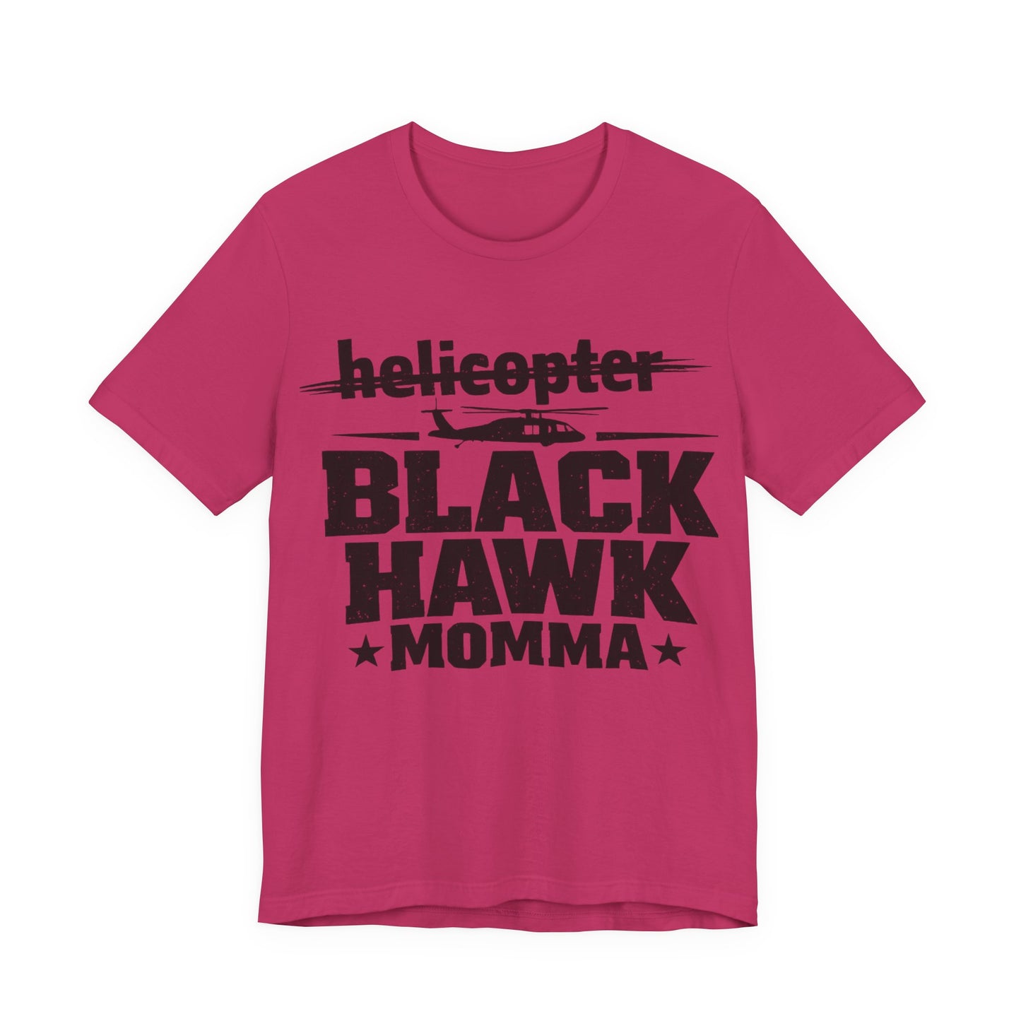 Black Hawk Momma T-Shirt — Helicopter Military Aviation Mom Tee