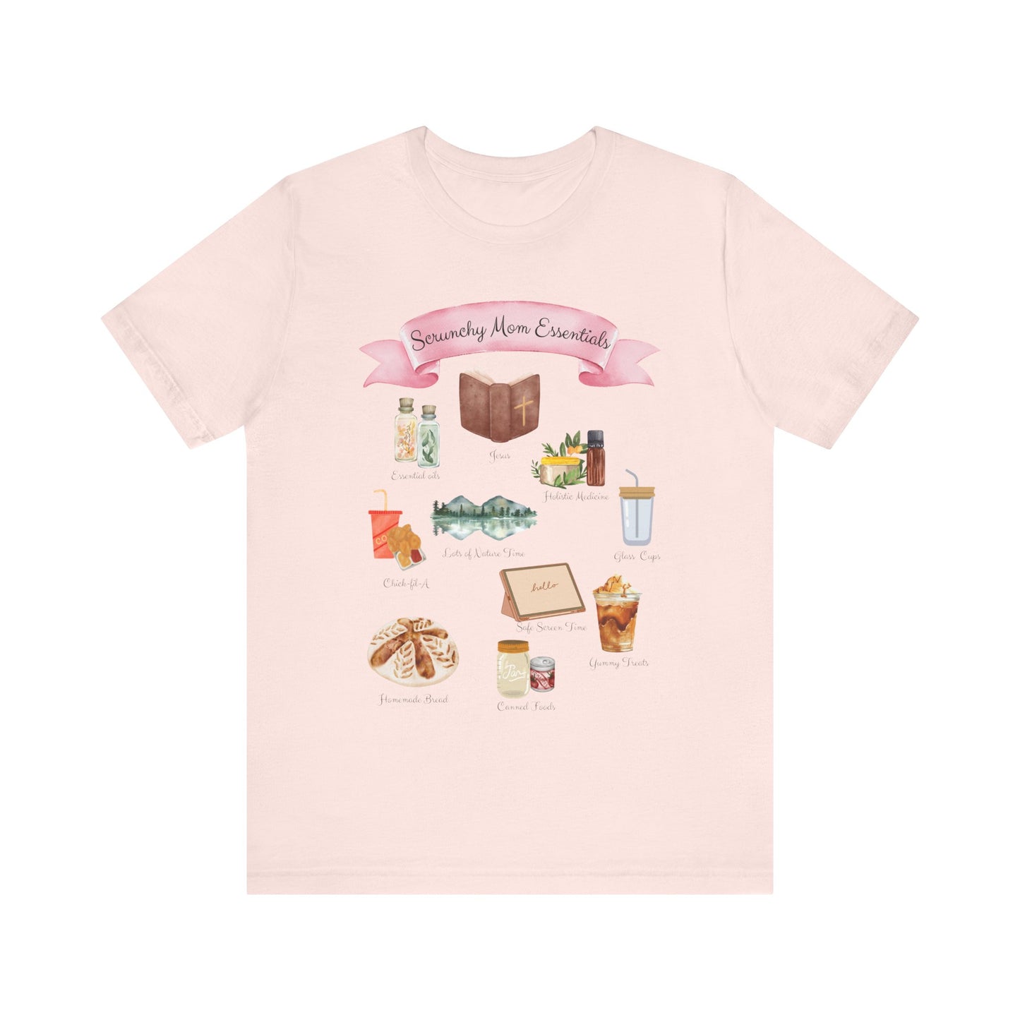 Mom Essentials T-Shirt — "Mommy Mom Essentials" Illustration Tee