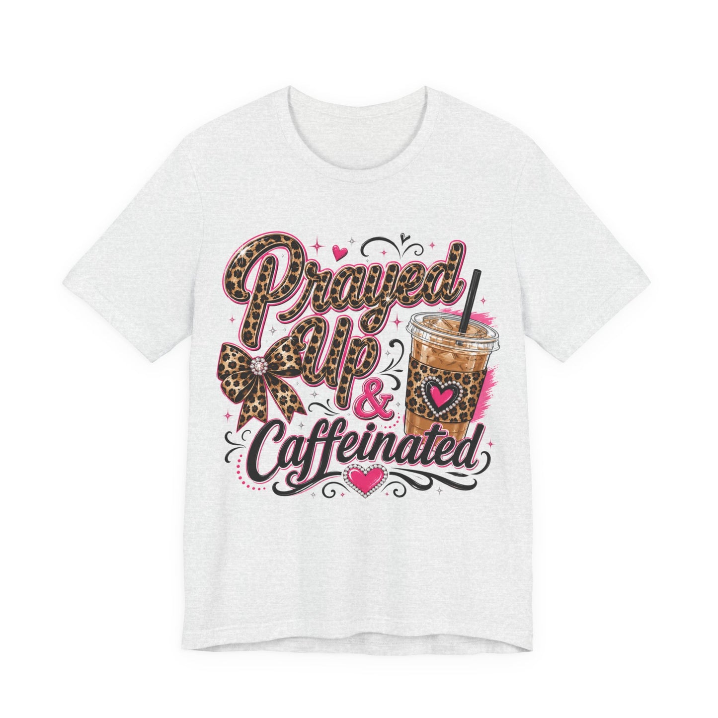 Priyved Up & Caffeinated Leopard Coffee T-Shirt
