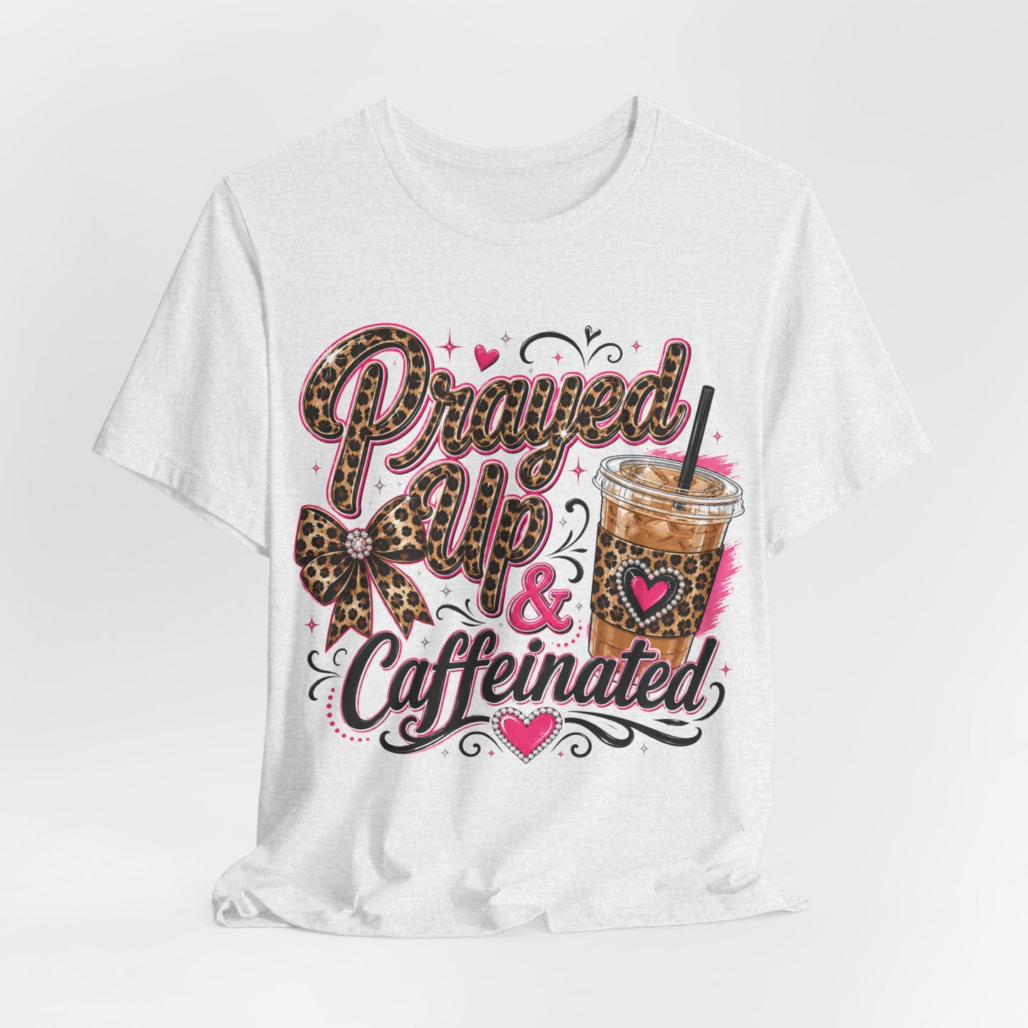 Priyved Up & Caffeinated Leopard Coffee T-Shirt