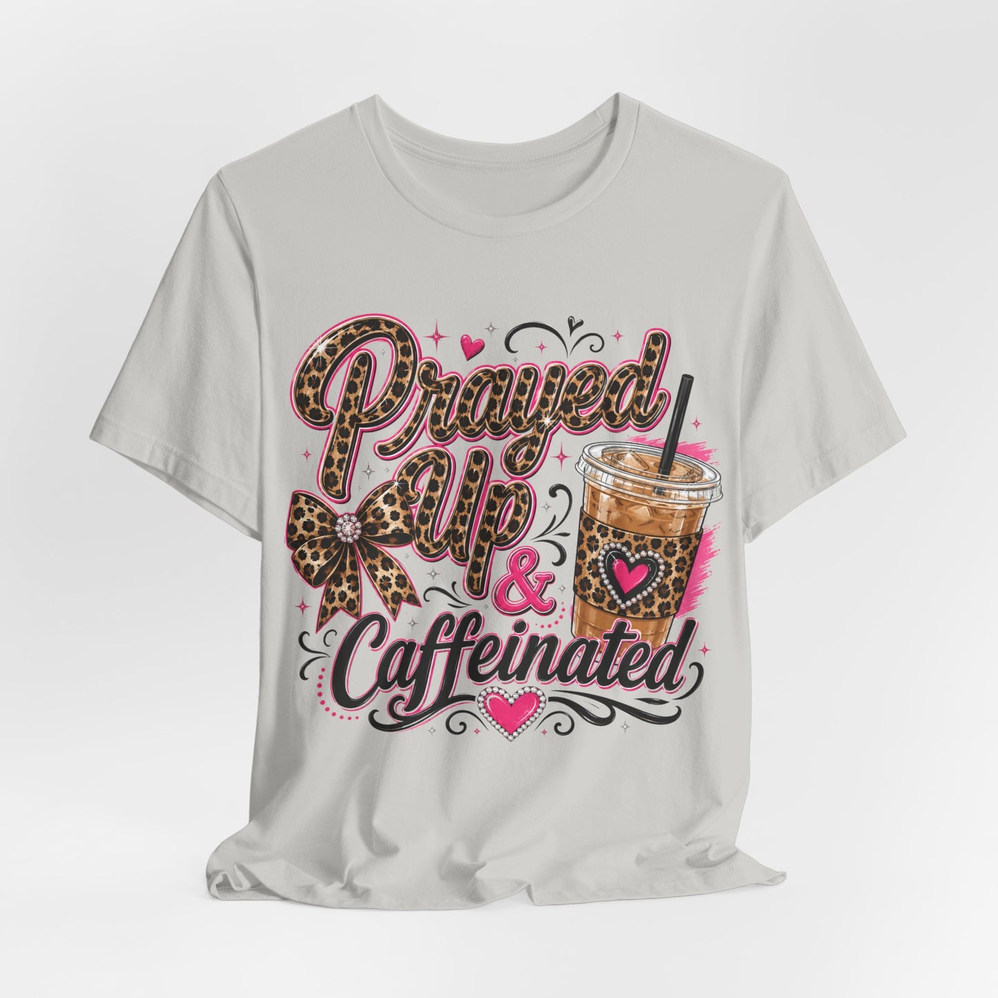 Priyved Up & Caffeinated Leopard Coffee T-Shirt