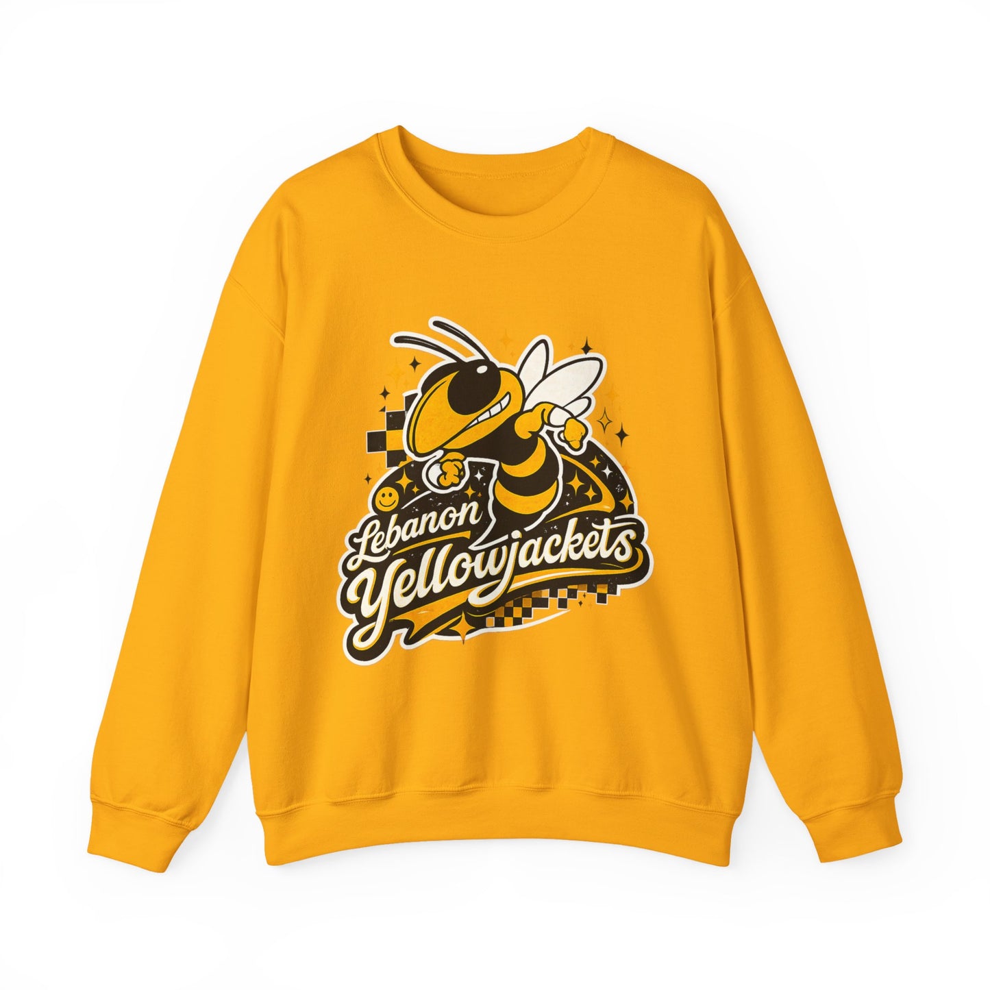 Lebanon Yellowjackets Crewneck Sweatshirt — Retro Mascot School Spirit