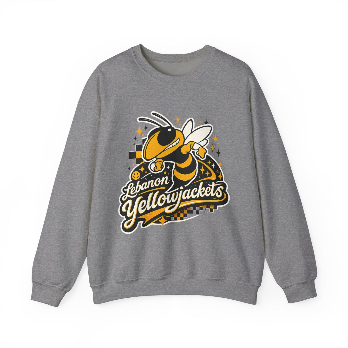 Lebanon Yellowjackets Crewneck Sweatshirt — Retro Mascot School Spirit