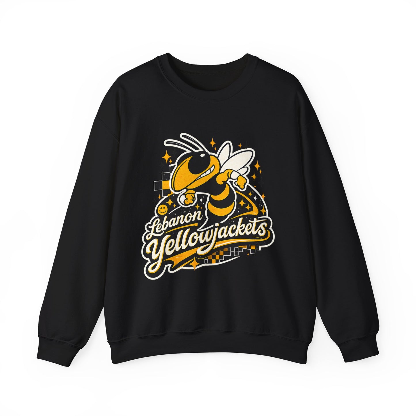 Lebanon Yellowjackets Crewneck Sweatshirt — Retro Mascot School Spirit