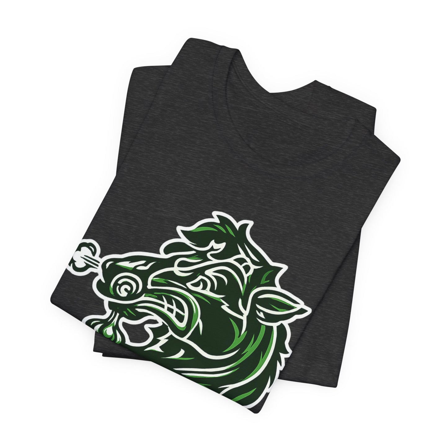 Jeb Buckskins Team Logo T-Shirt — Mascot Sports Tee (White)