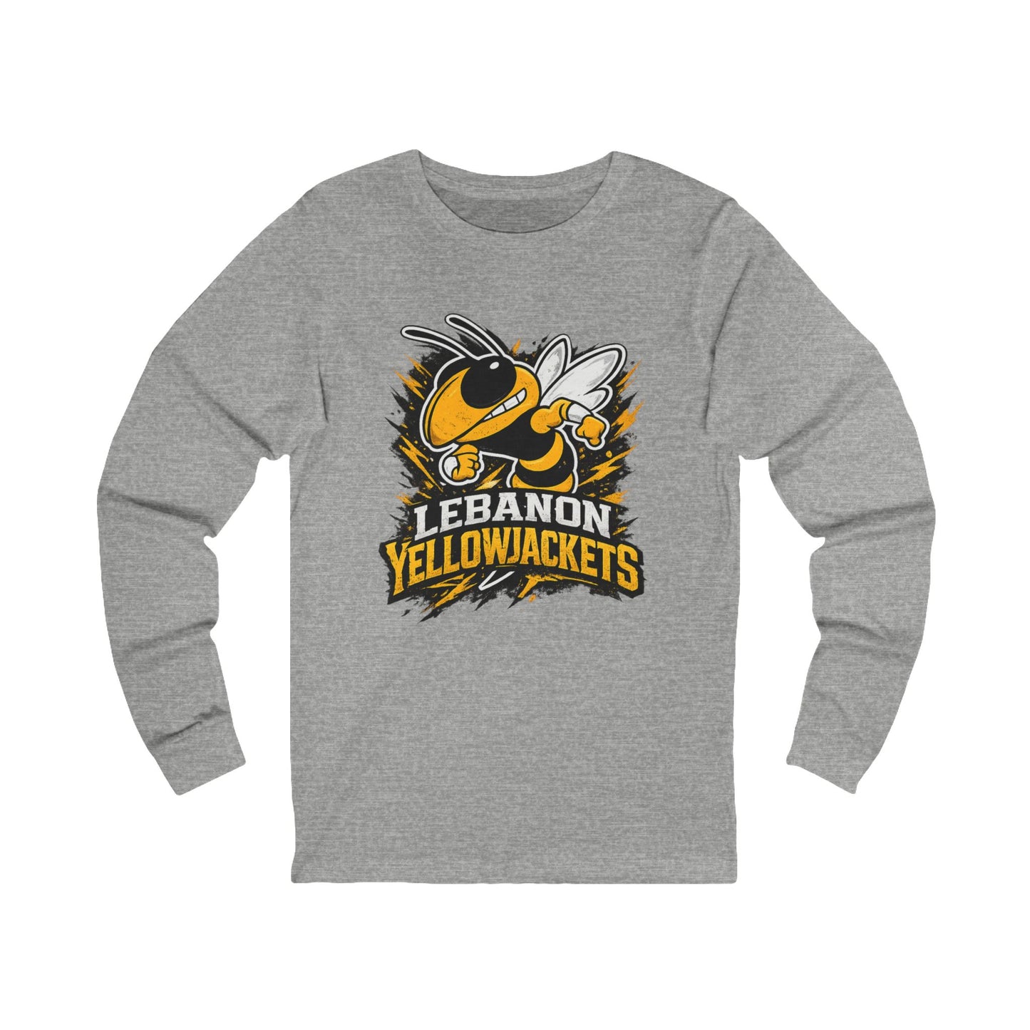 Lebanon Yellowjackets Long Sleeve Tee — Mascot School Spirit Shirt