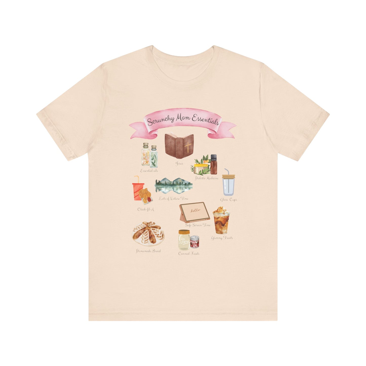Mom Essentials T-Shirt — "Mommy Mom Essentials" Illustration Tee