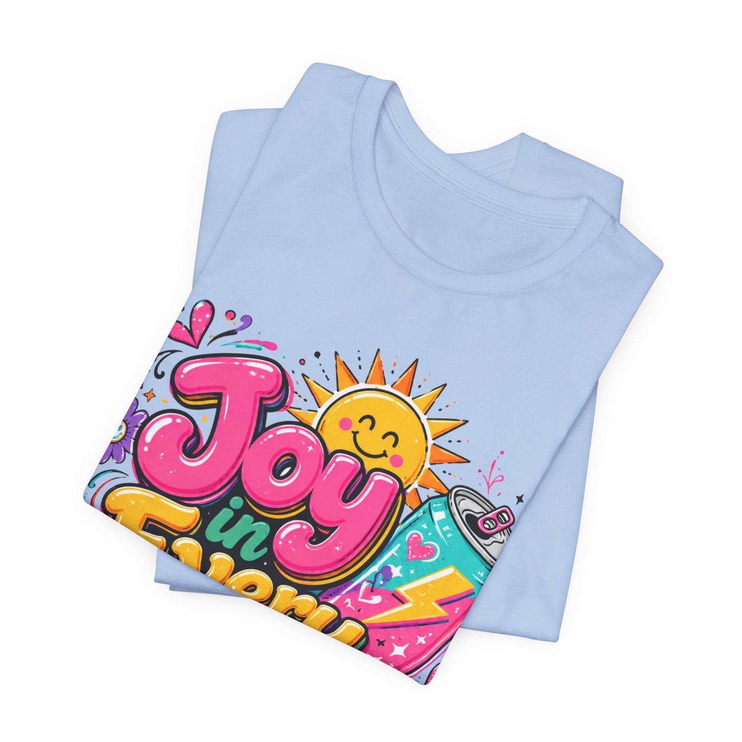 Joy in Every Sip T-Shirt — Cute Colorful Christian Psalm 30:5 Energy Tee