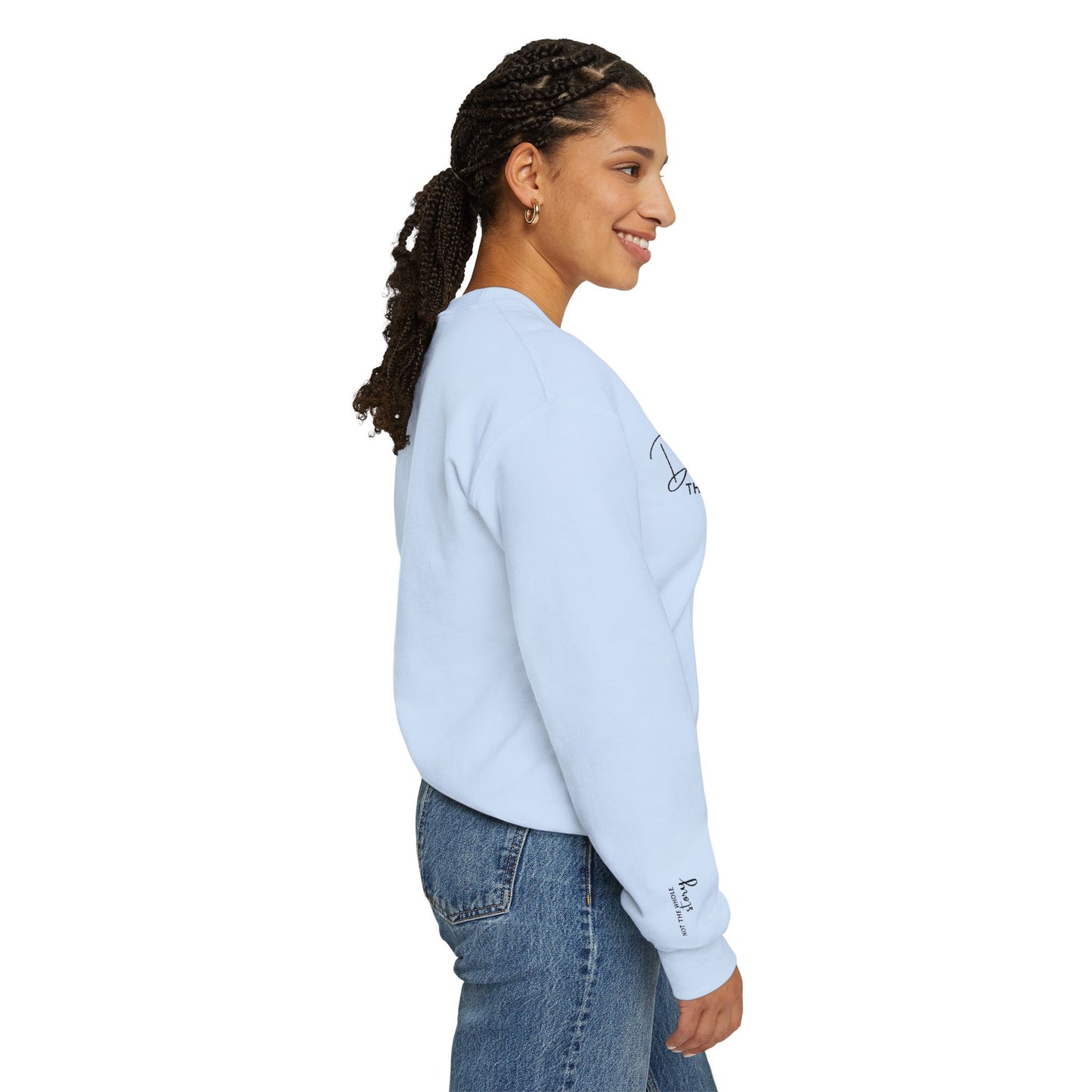 Crewneck Sweatshirt — "Darling, This Is Just a Chapter" Minimal Script Pullover