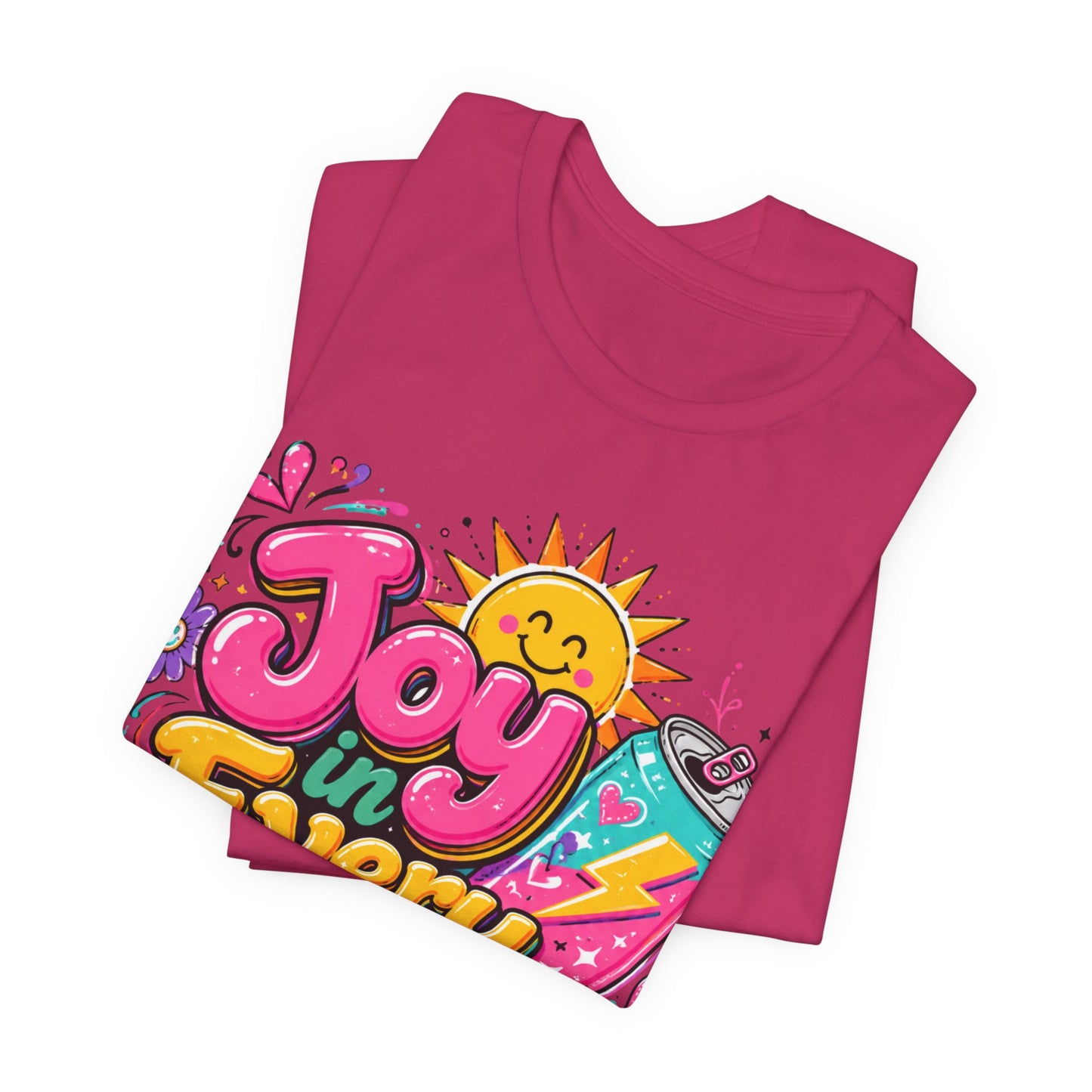 Joy in Every Sip T-Shirt — Cute Colorful Christian Psalm 30:5 Energy Tee