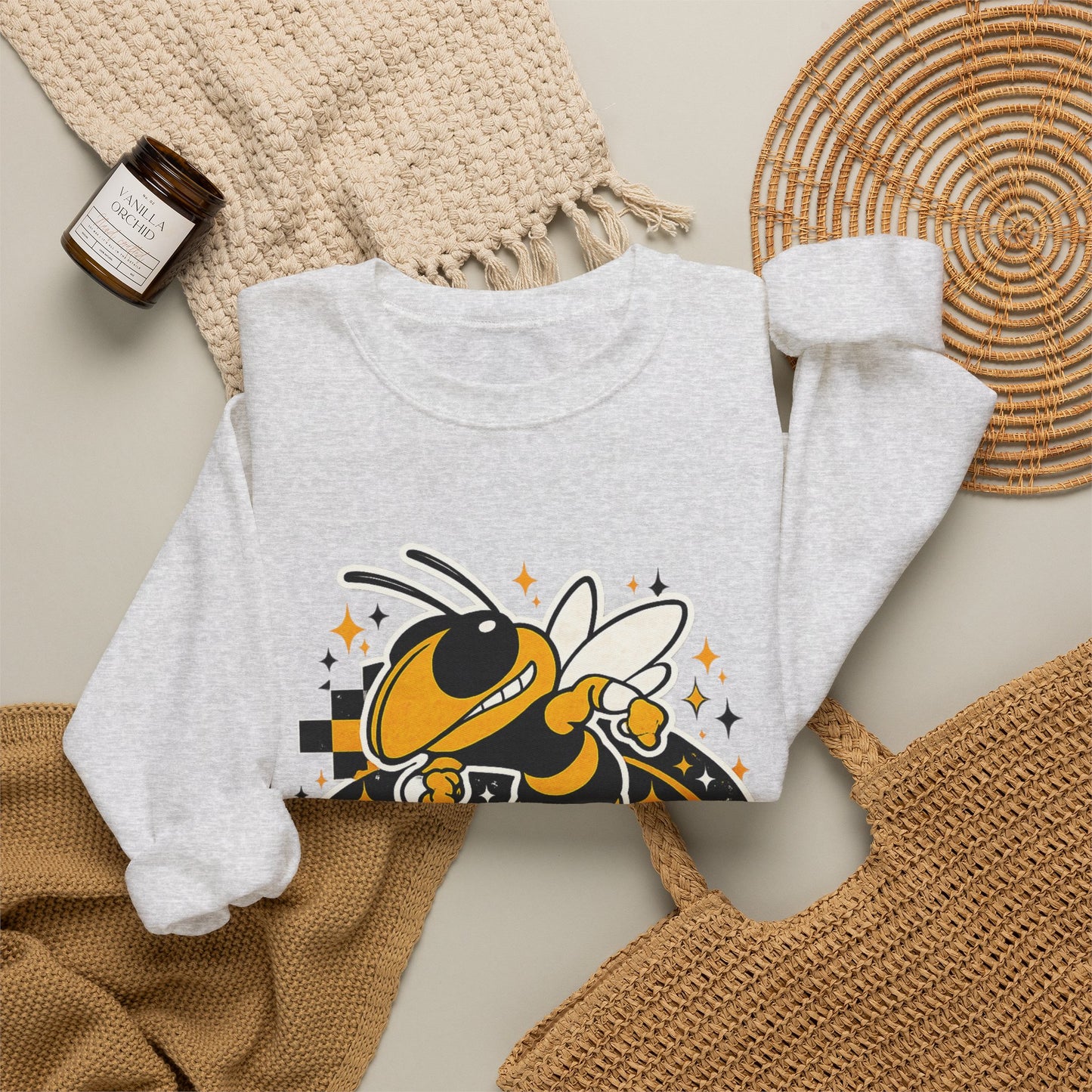 Lebanon Yellowjackets Crewneck Sweatshirt — Retro Mascot School Spirit