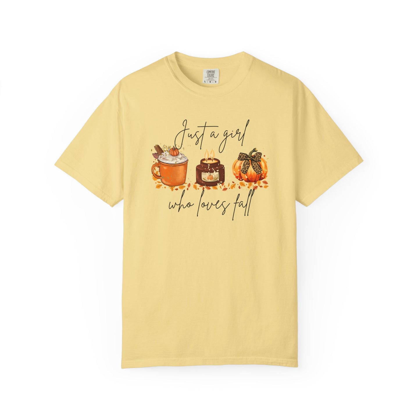 Fall Desserts T-Shirt — "Just a girl who loves fall" Pumpkin Pie & Treats