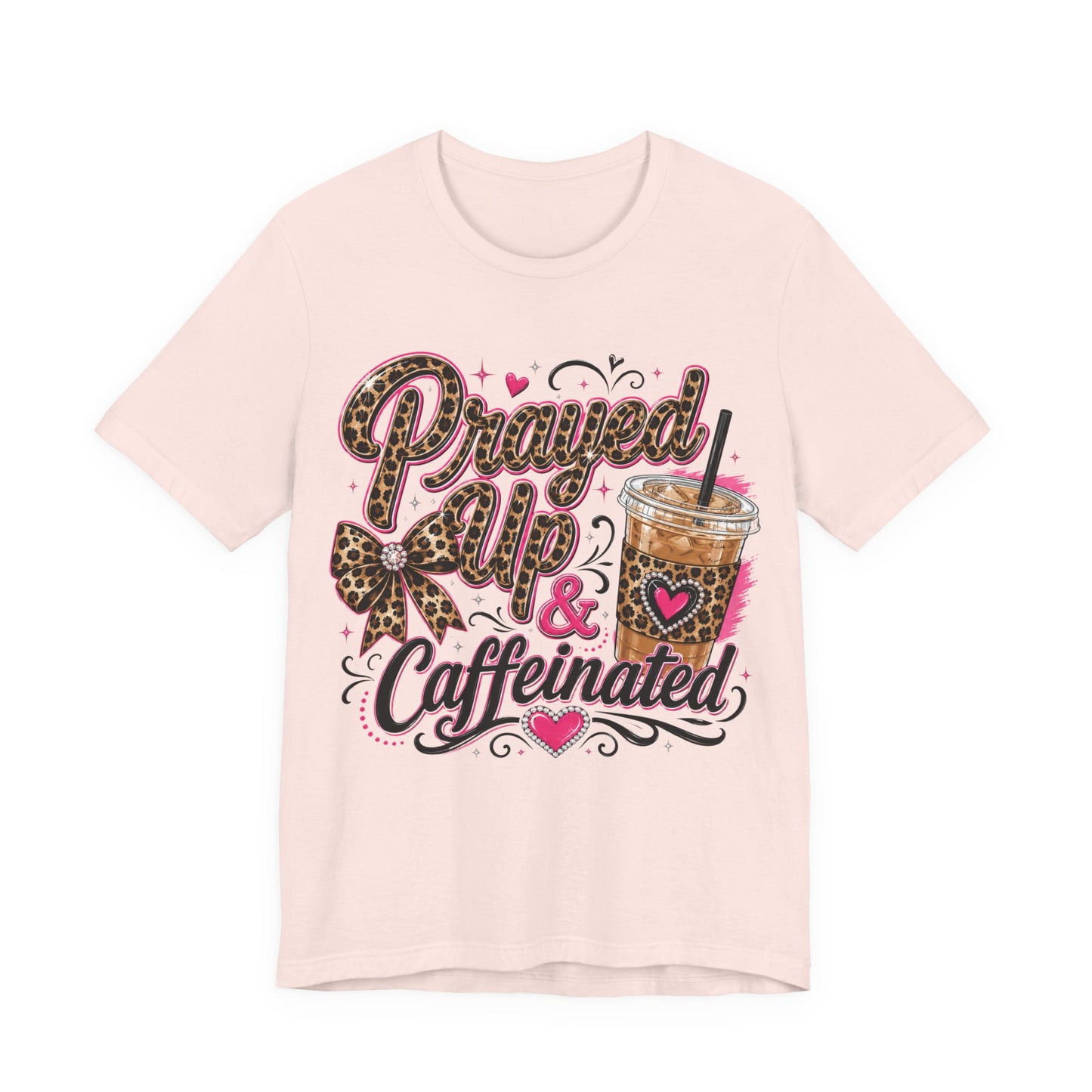 Priyved Up & Caffeinated Leopard Coffee T-Shirt