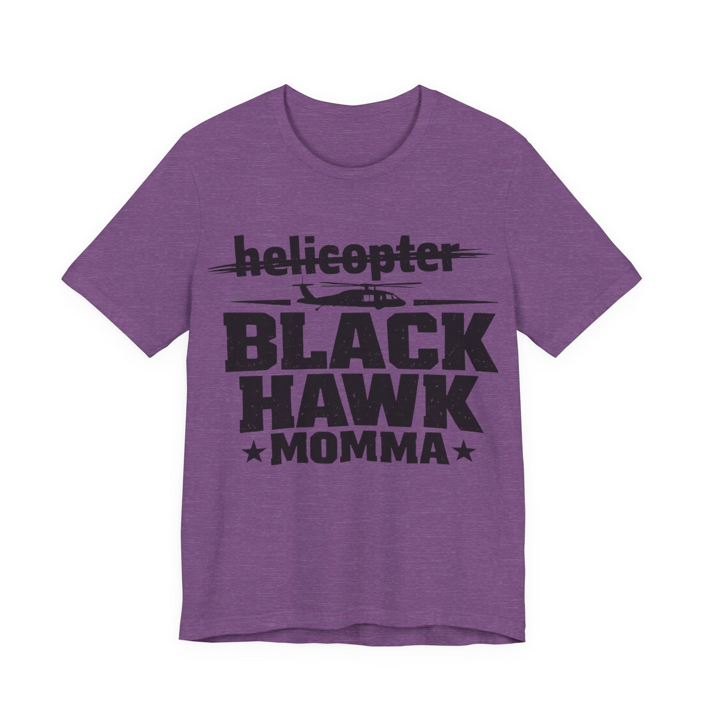 Black Hawk Momma T-Shirt — Helicopter Military Aviation Mom Tee