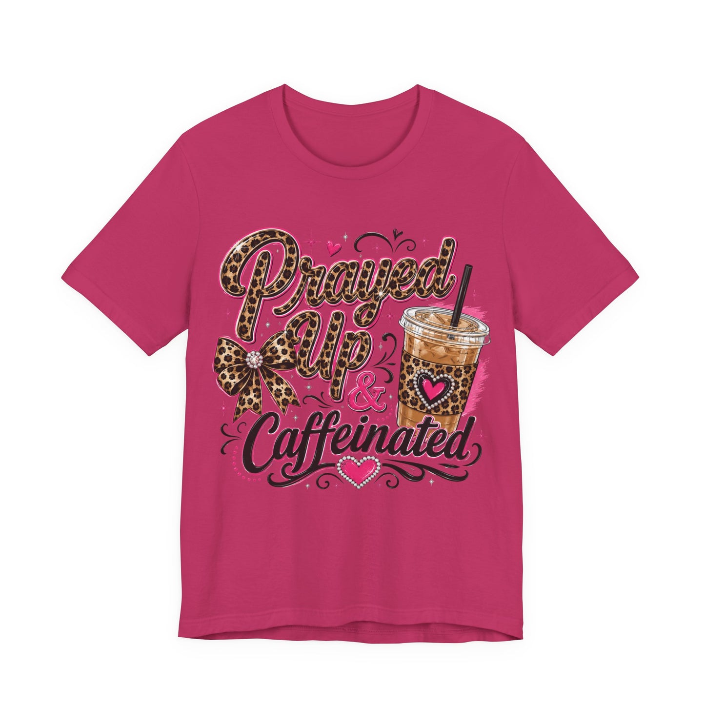 Priyved Up & Caffeinated Leopard Coffee T-Shirt