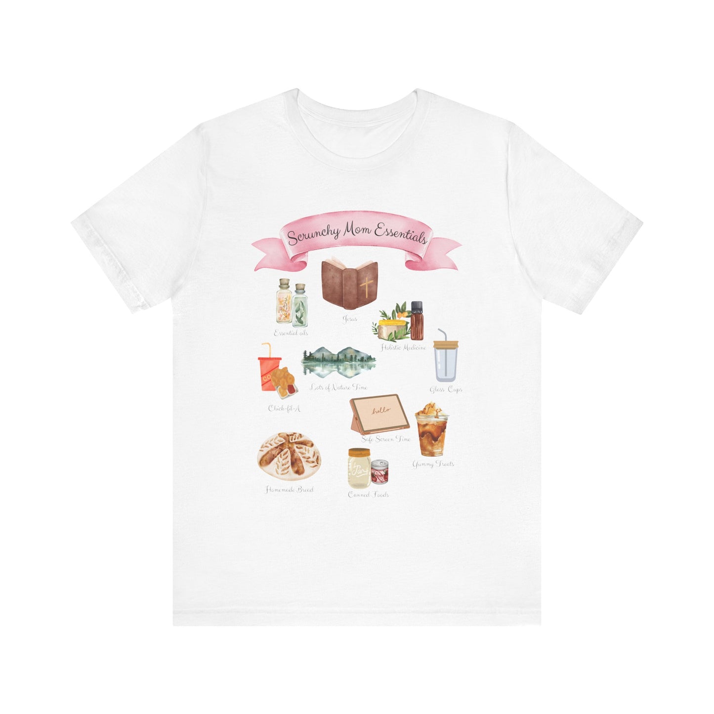 Mom Essentials T-Shirt — "Mommy Mom Essentials" Illustration Tee
