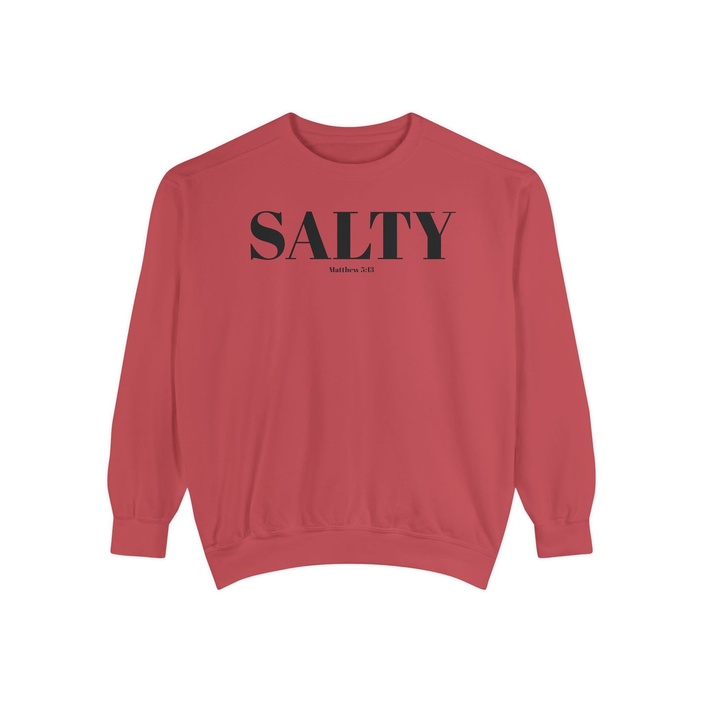 Salty Graphic Sweatshirt — Beachy Minimalist Crewneck for Coastal Living