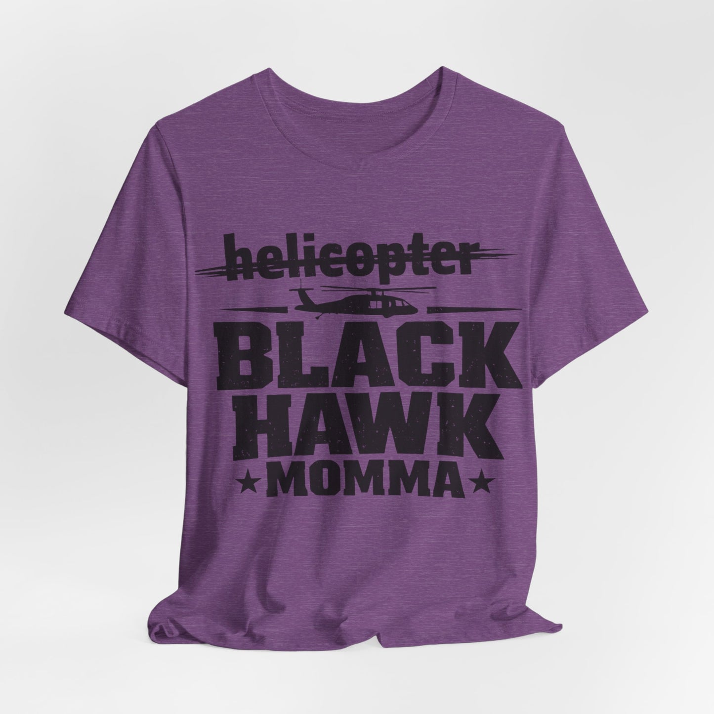 Black Hawk Momma T-Shirt — Helicopter Military Aviation Mom Tee