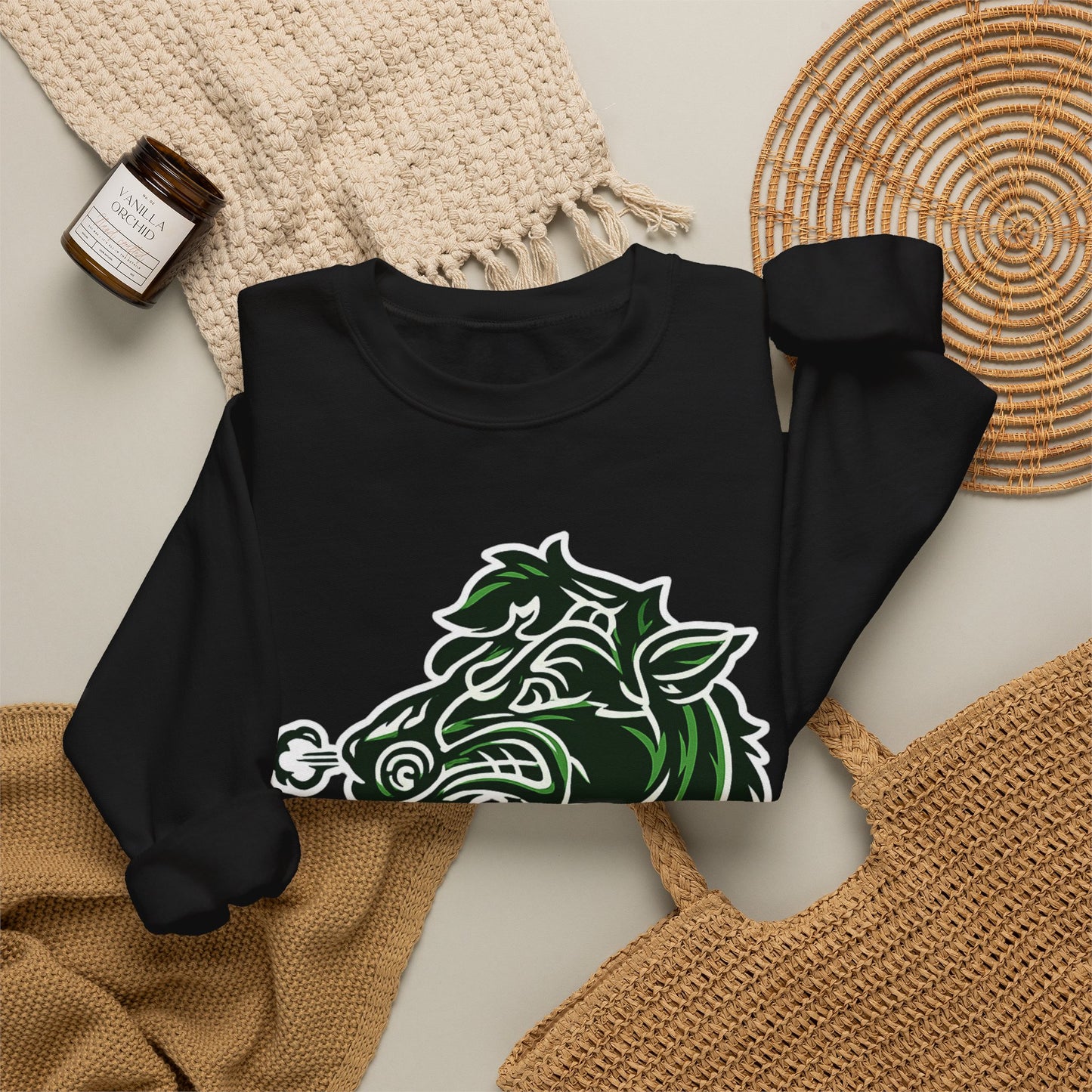 JEB Buckskins Crewneck Sweatshirt – Wild Boar Mascot Graphic