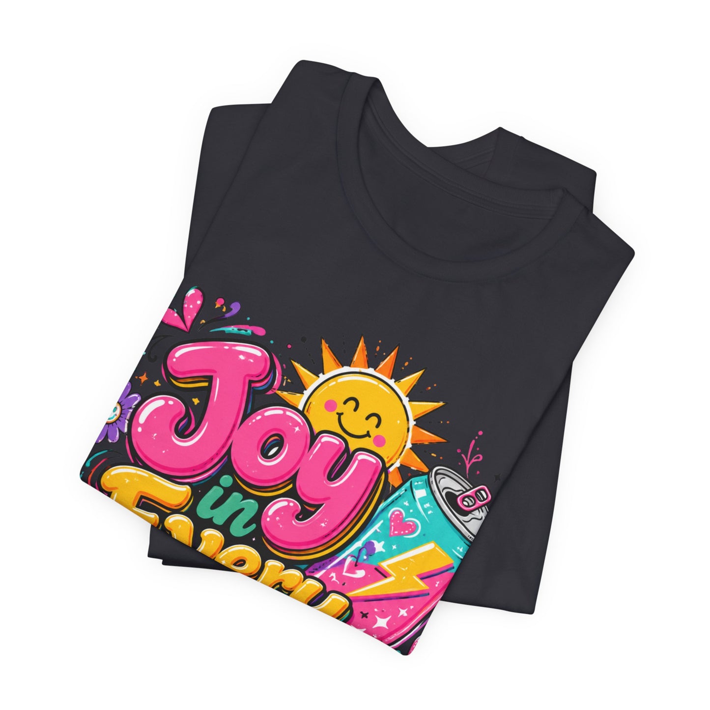 Joy in Every Sip T-Shirt — Cute Colorful Christian Psalm 30:5 Energy Tee