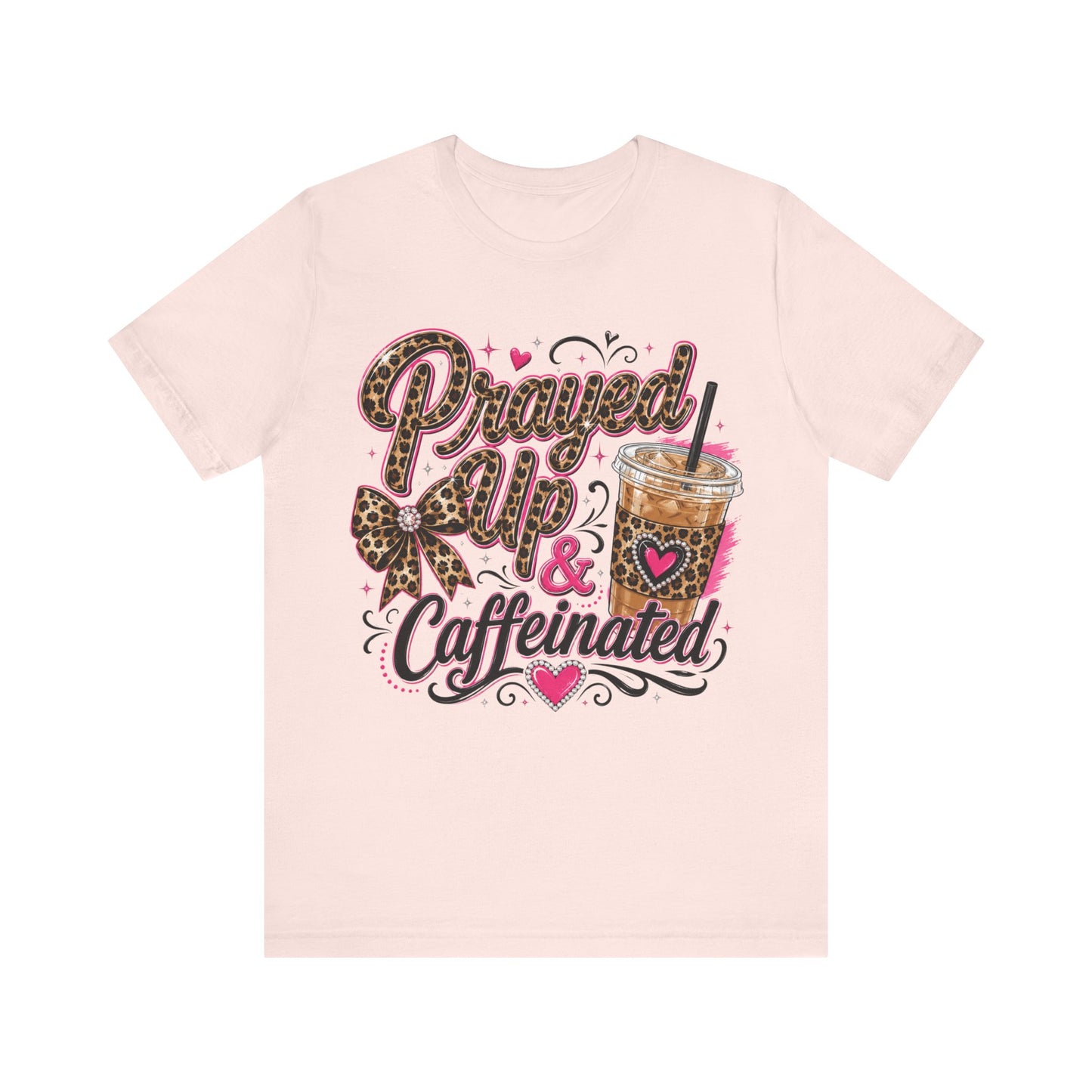 Priyved Up & Caffeinated Leopard Coffee T-Shirt