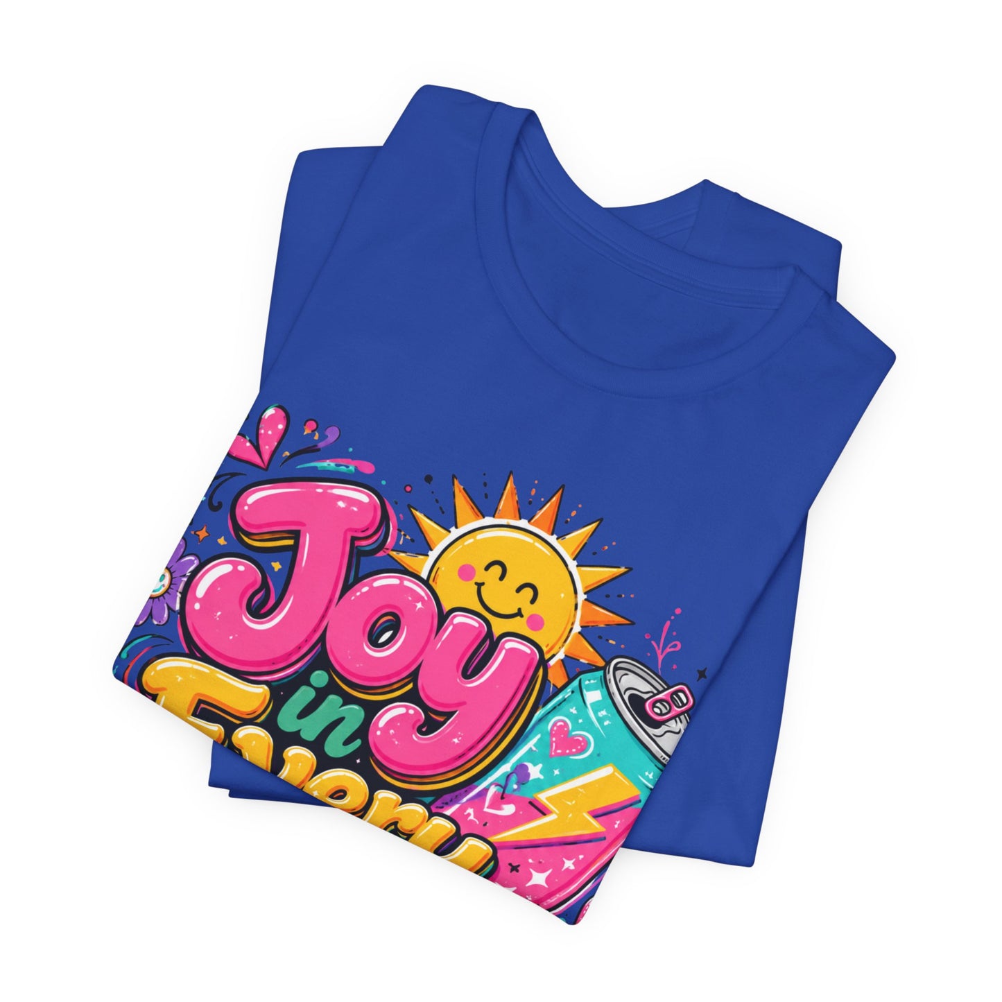 Joy in Every Sip T-Shirt — Cute Colorful Christian Psalm 30:5 Energy Tee