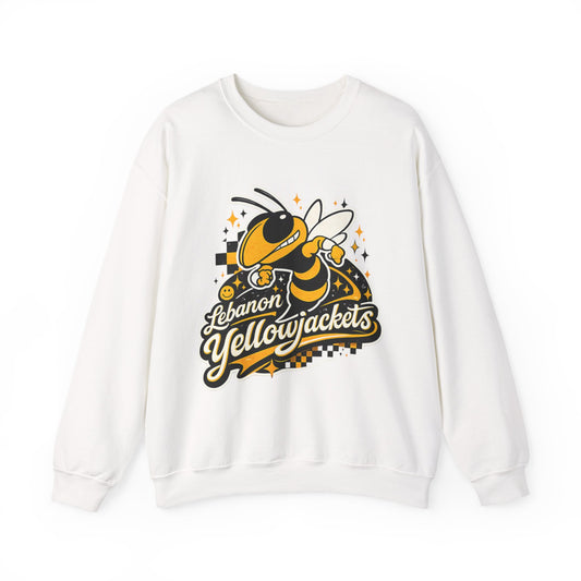 Lebanon Yellowjackets Crewneck Sweatshirt — Retro Mascot School Spirit
