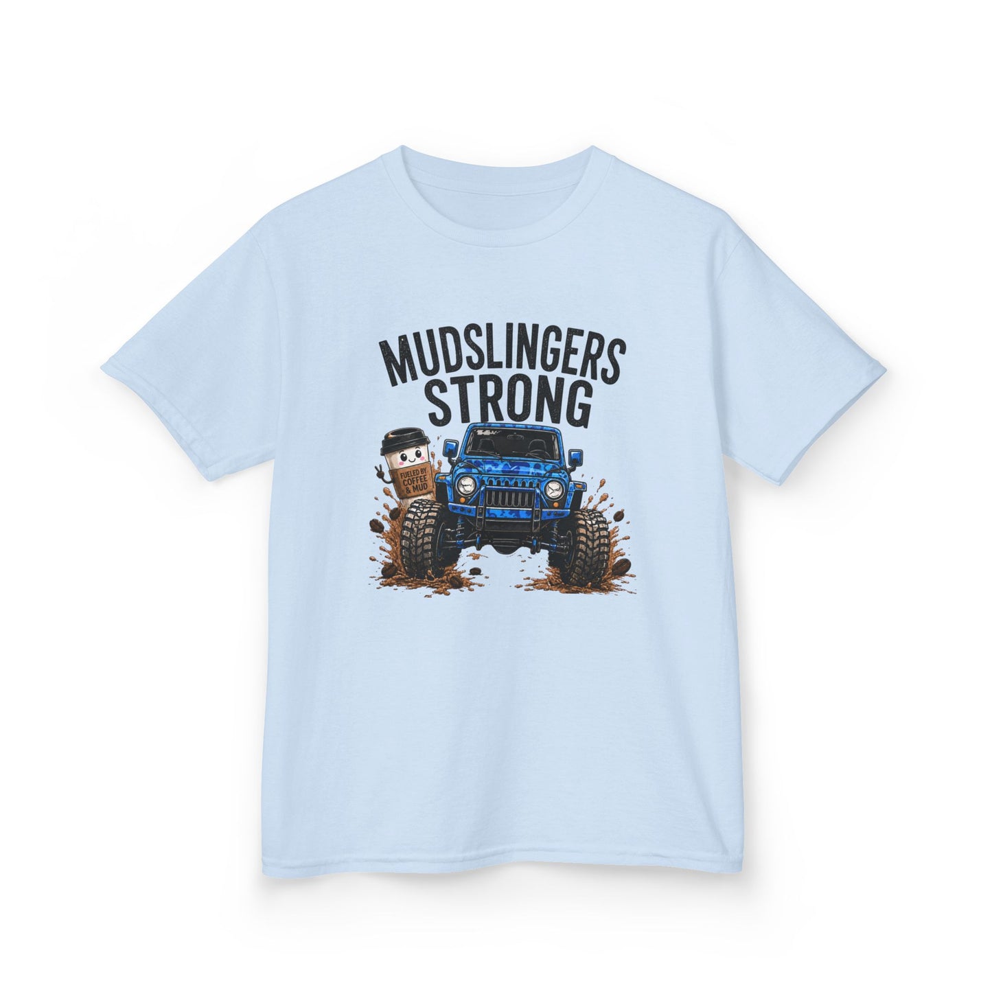 Mudslngers Strong Kids Tee – Off-Road Truck Dirt Splash Shirt