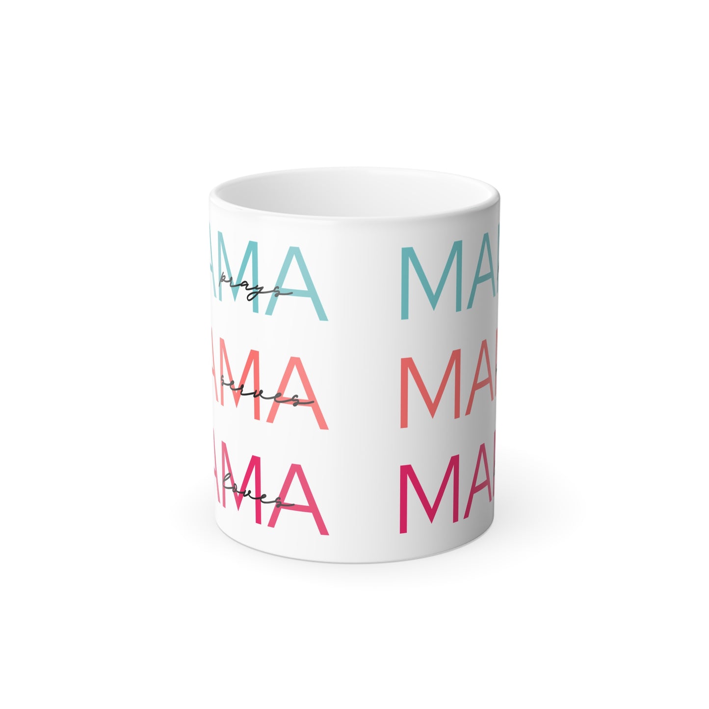 Mama Color Morphing Mug — Heat-Activated Gradient "MAMA" Design, 11oz