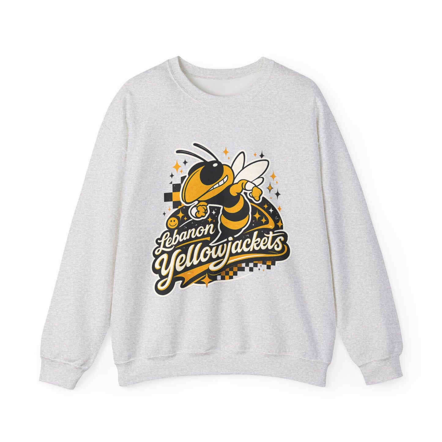 Lebanon Yellowjackets Crewneck Sweatshirt — Retro Mascot School Spirit