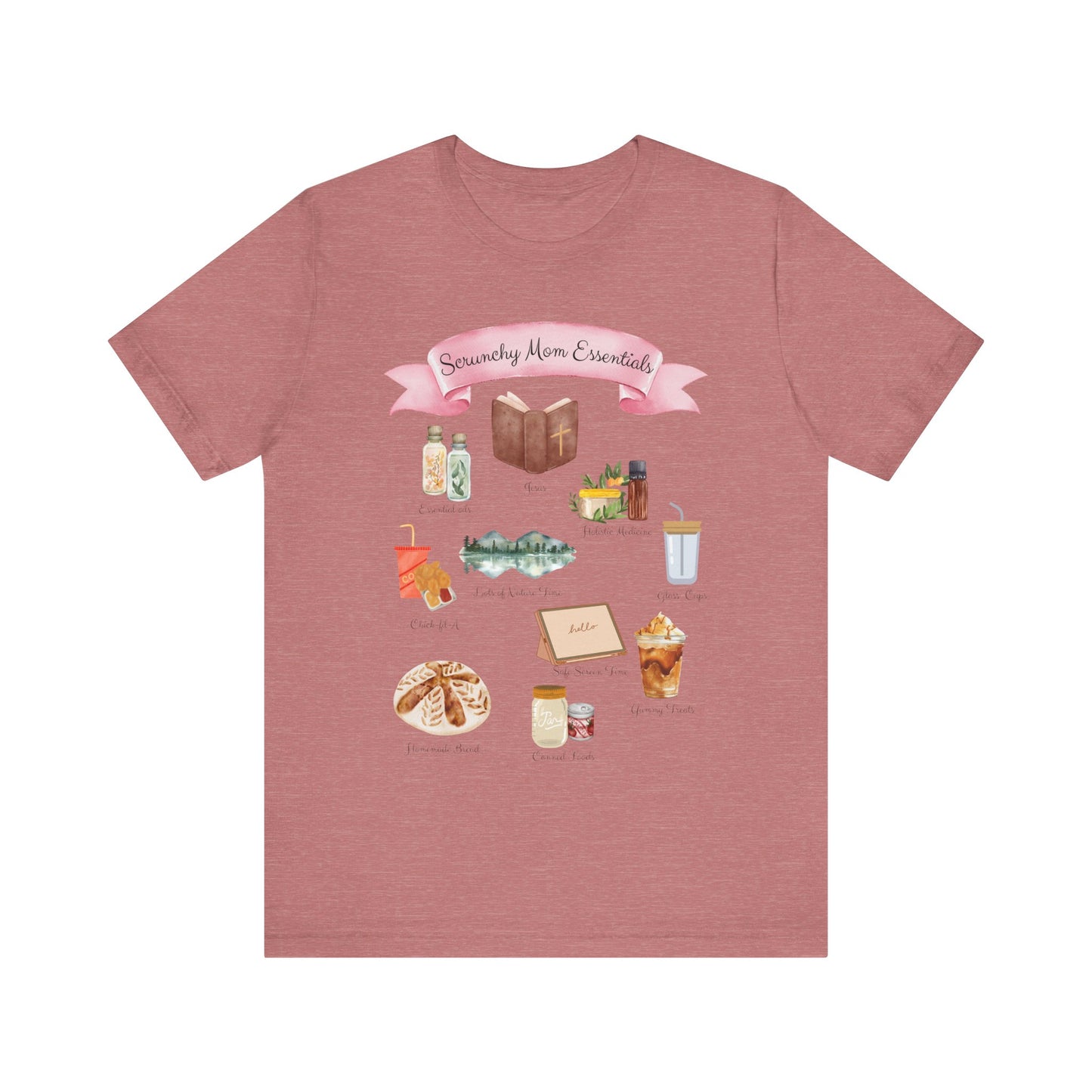 Mom Essentials T-Shirt — "Mommy Mom Essentials" Illustration Tee
