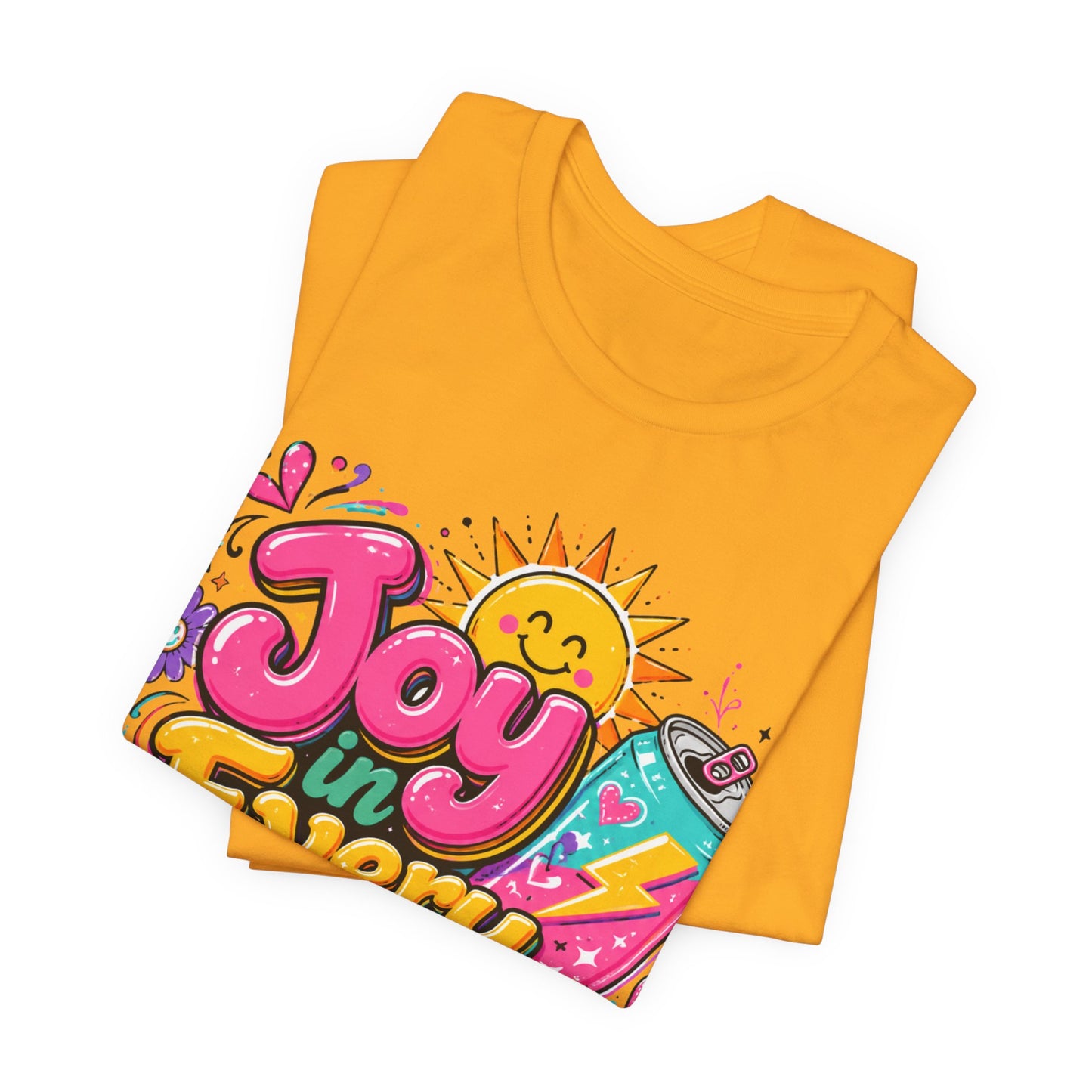 Joy in Every Sip T-Shirt — Cute Colorful Christian Psalm 30:5 Energy Tee