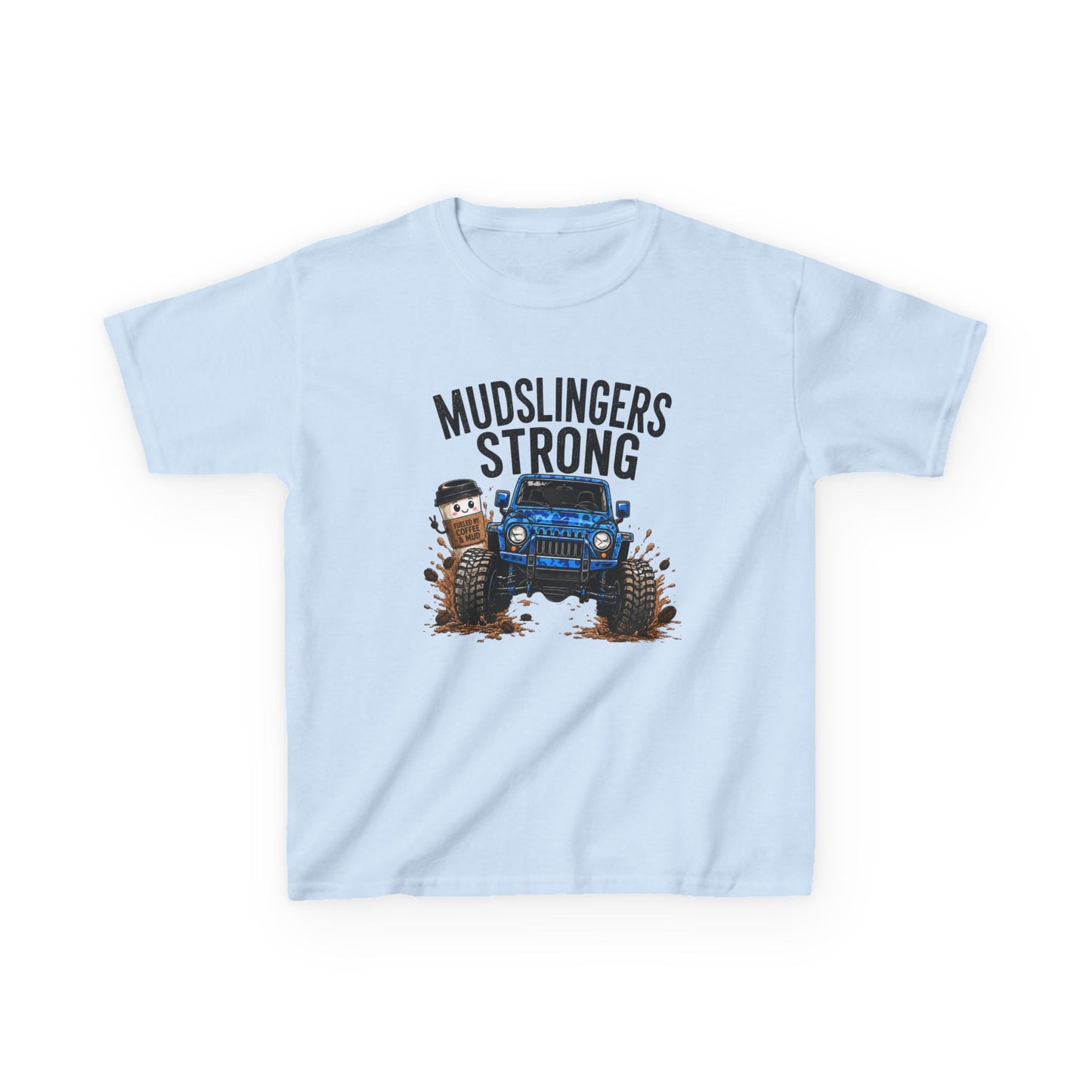 Mudslngers Strong Kids Tee – Off-Road Truck Dirt Splash Shirt
