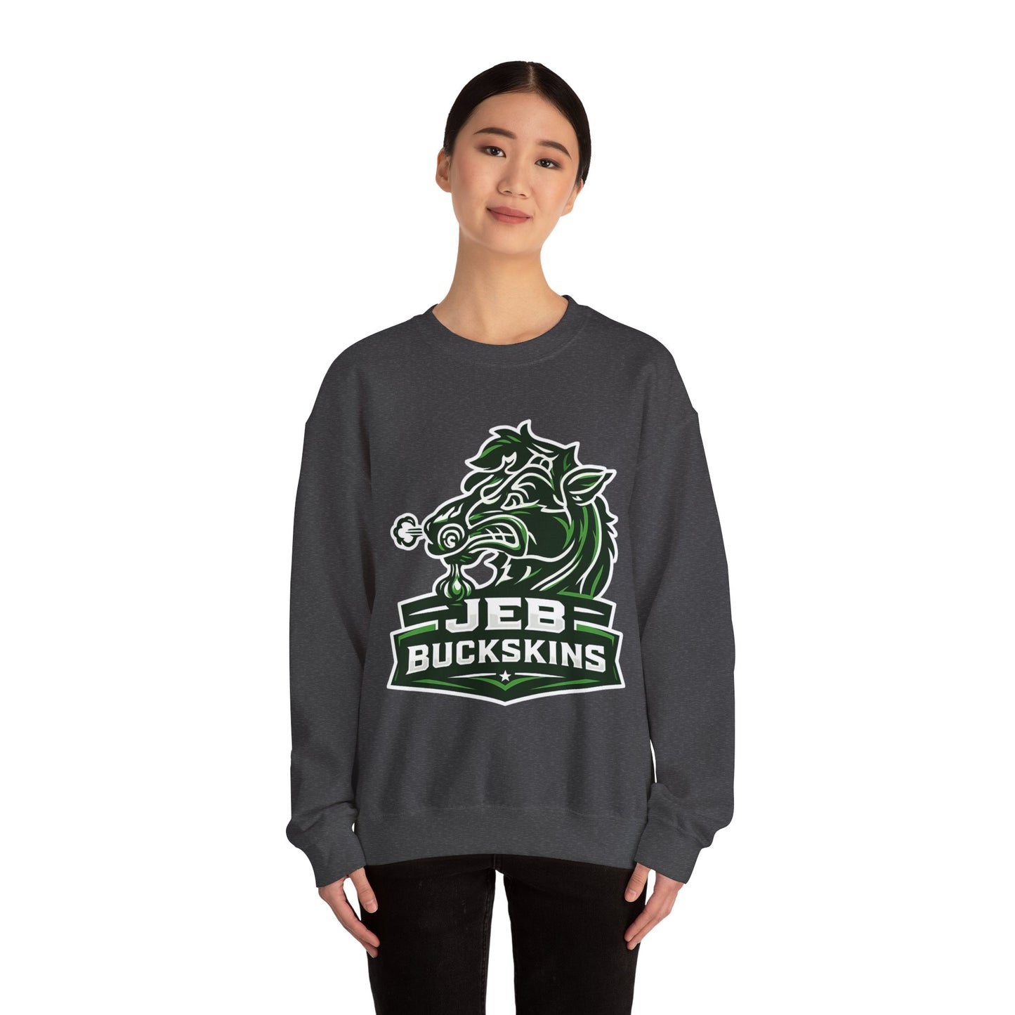 JEB Buckskins Crewneck Sweatshirt – Wild Boar Mascot Graphic
