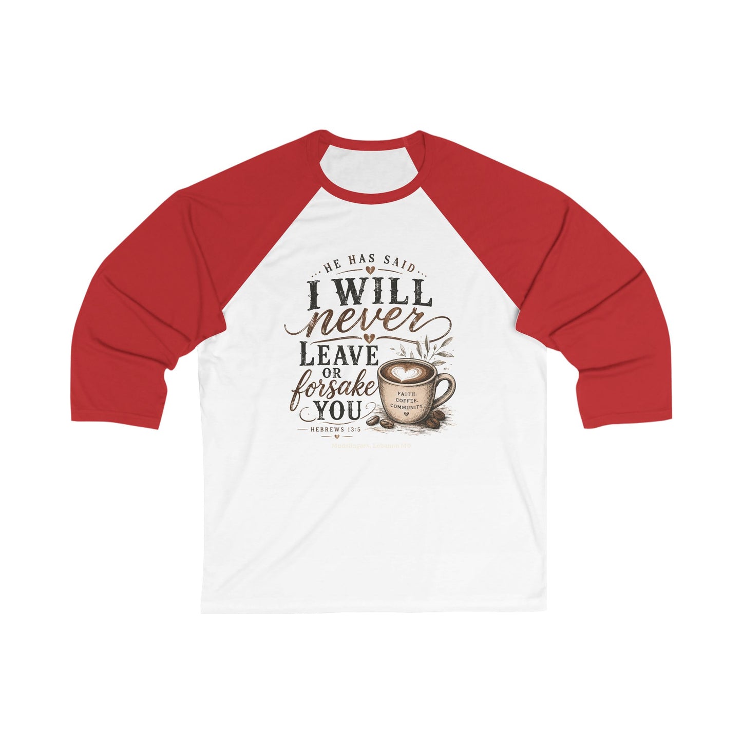 Baseball Tee — "Hebrews" Coffee Lover 3/4 Sleeve Raglan