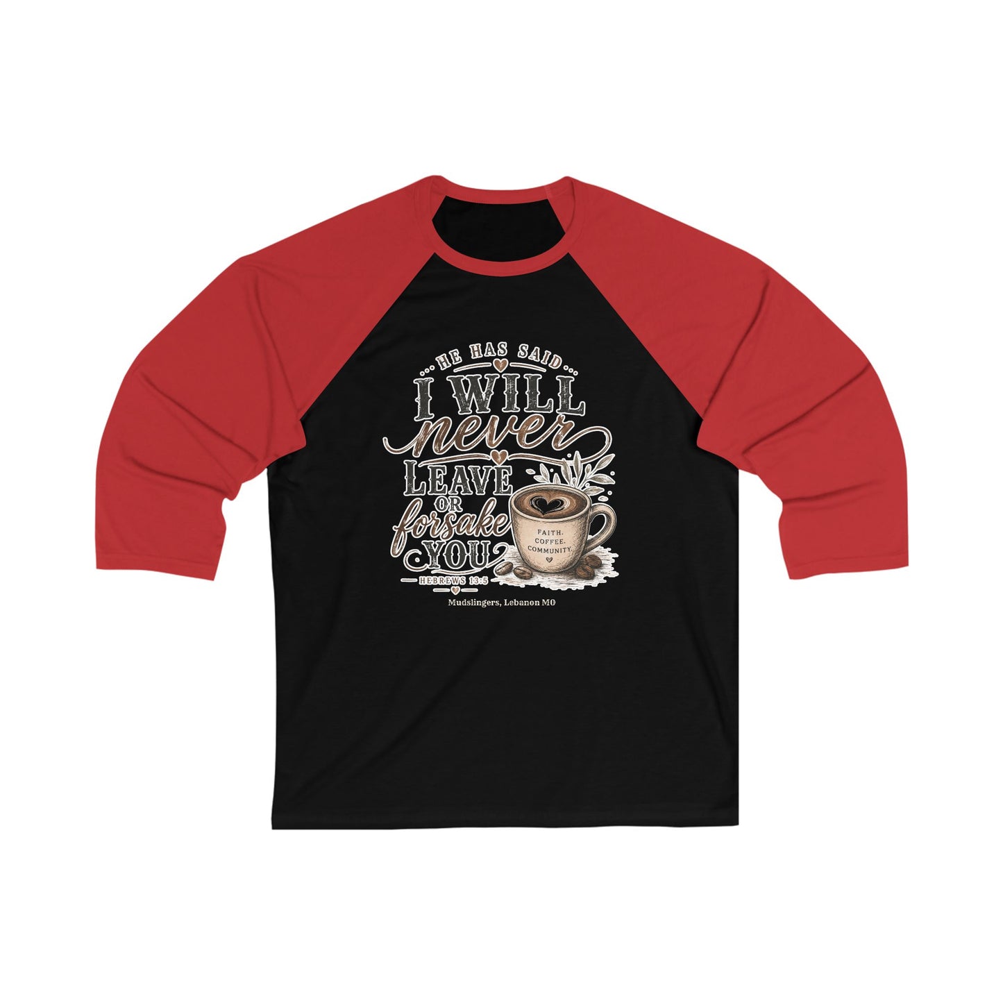Baseball Tee — "Hebrews" Coffee Lover 3/4 Sleeve Raglan
