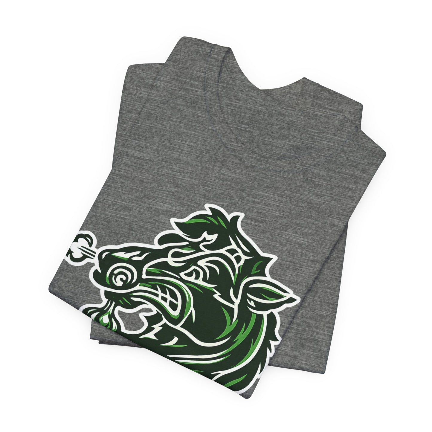 Jeb Buckskins Team Logo T-Shirt — Mascot Sports Tee (White)