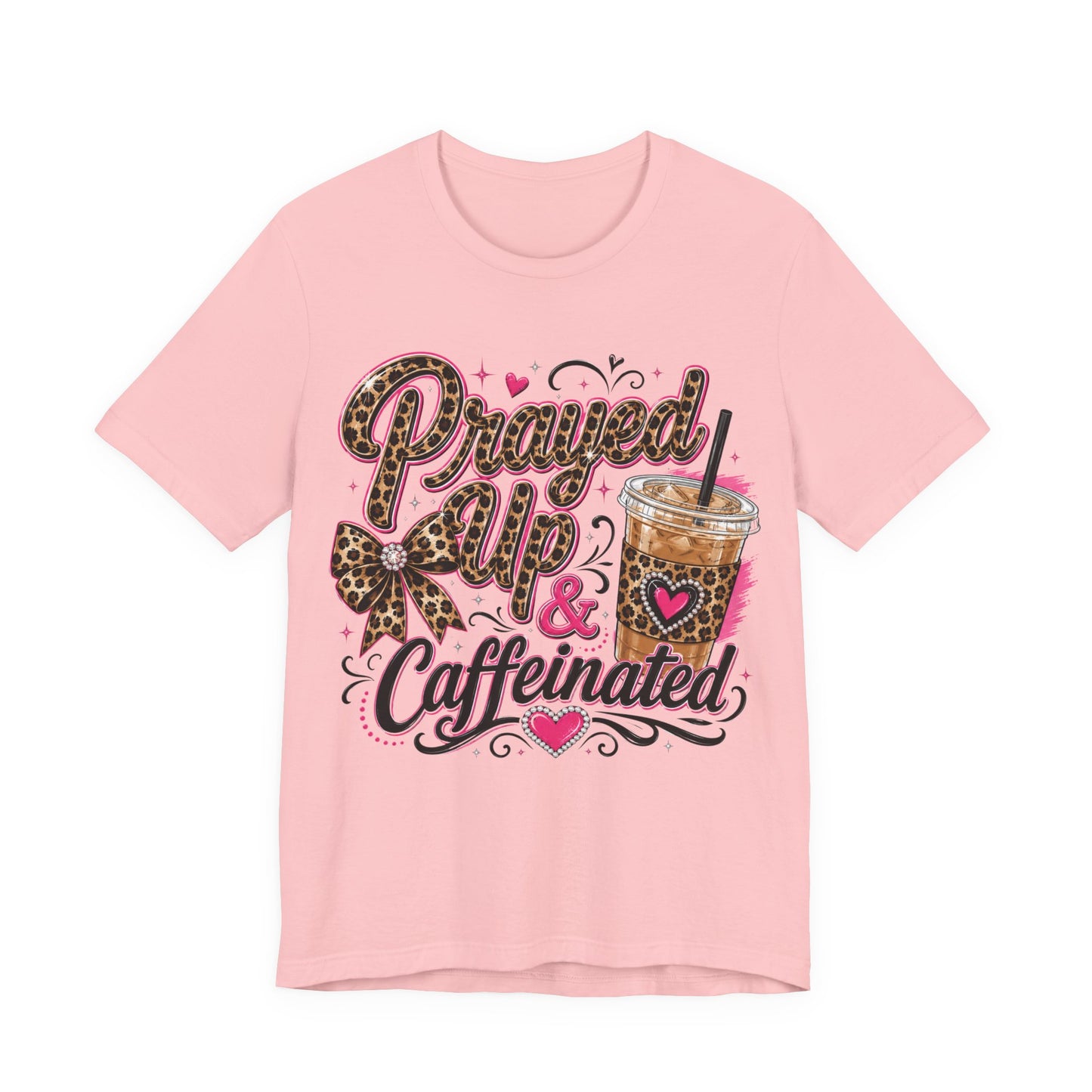 Priyved Up & Caffeinated Leopard Coffee T-Shirt