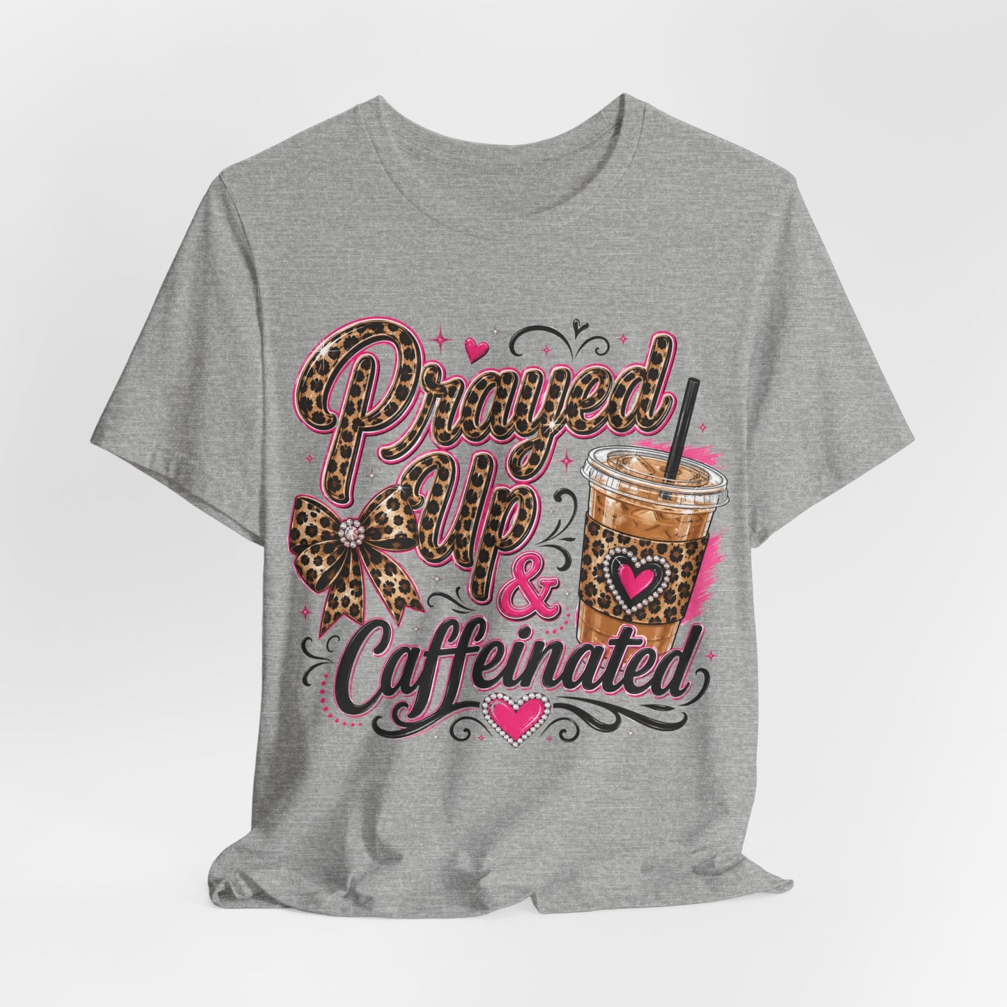 Priyved Up & Caffeinated Leopard Coffee T-Shirt
