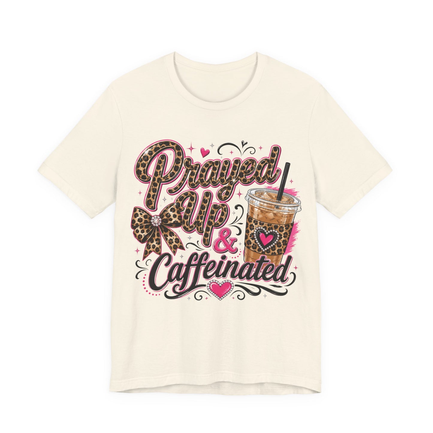 Priyved Up & Caffeinated Leopard Coffee T-Shirt