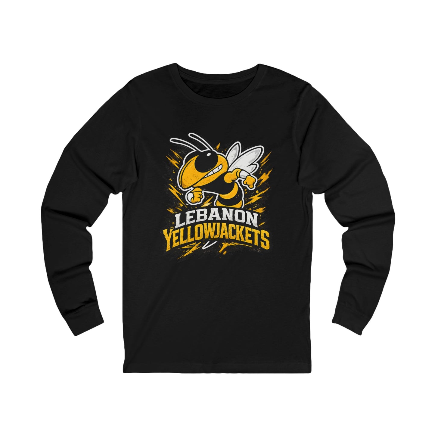 Lebanon Yellowjackets Long Sleeve Tee — Mascot School Spirit Shirt